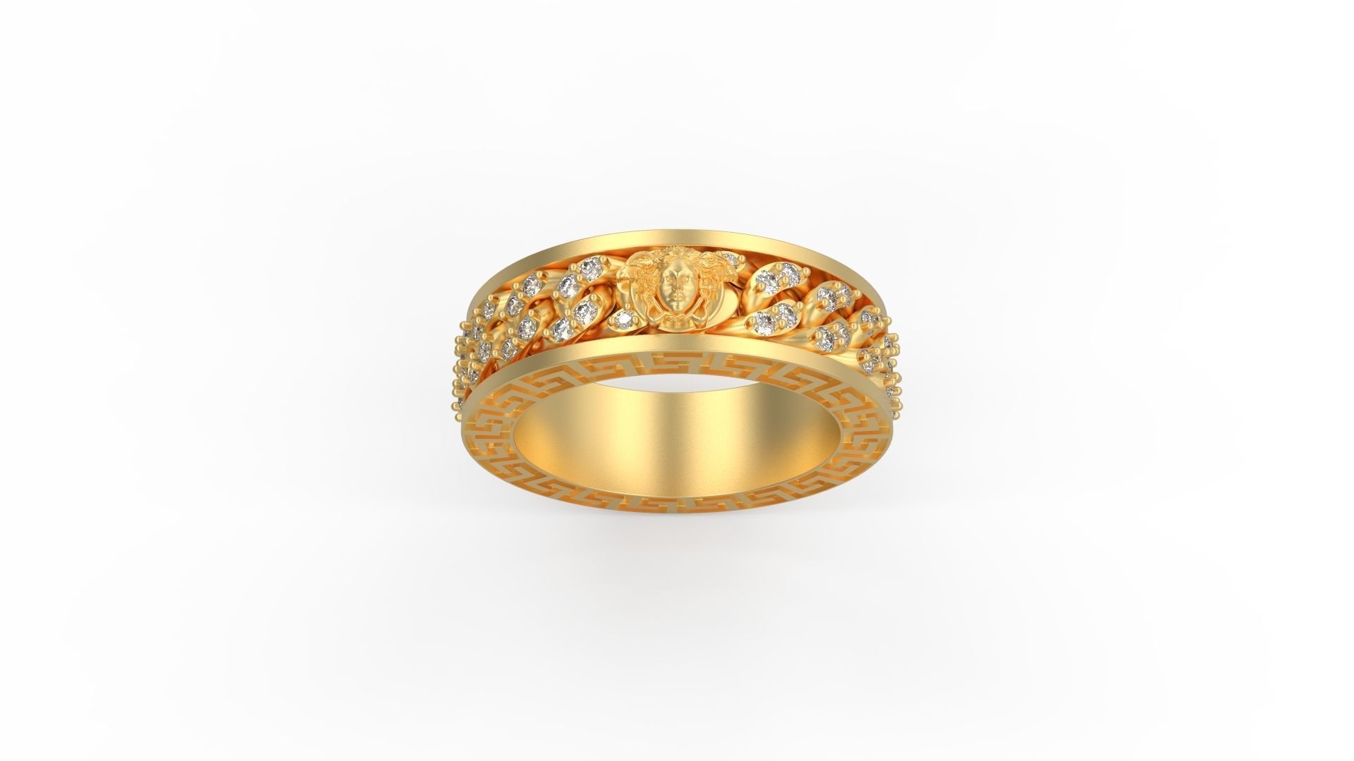 Medusa Cuban Chain Ring 3D print model_1