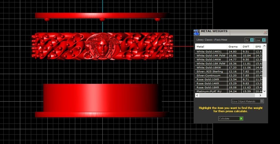 Medusa Cuban Chain Ring 3D print model_11