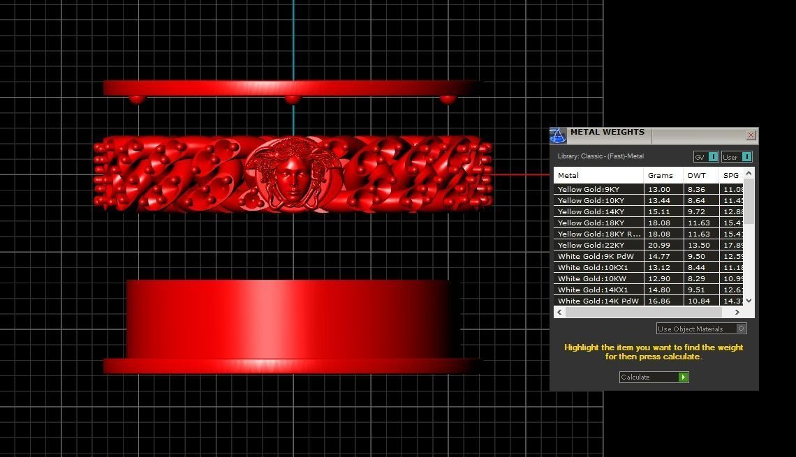 Medusa Cuban Chain Ring 3D print model_10