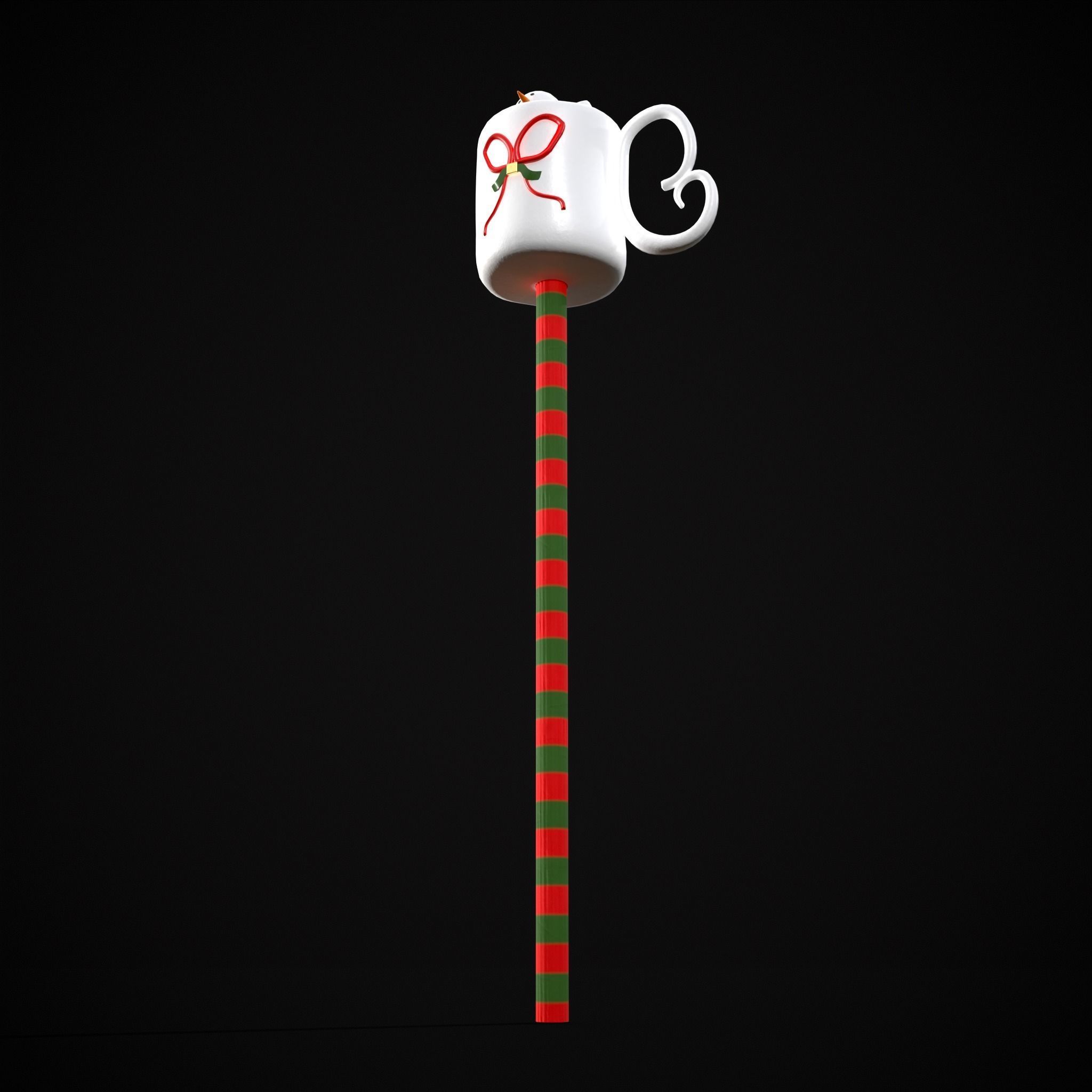 Hot Cocoa Cake Pop Low-poly 3D model_11