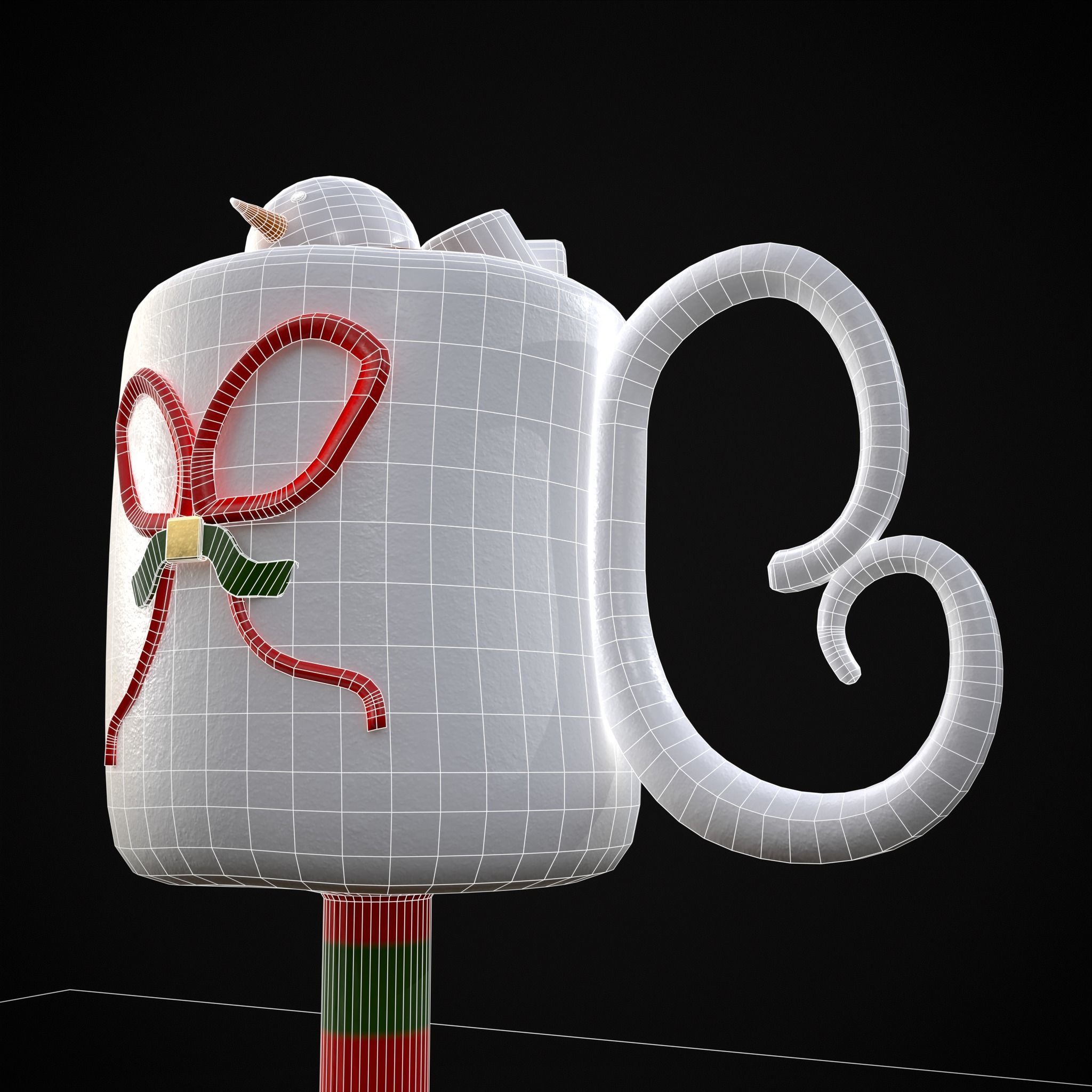 Hot Cocoa Cake Pop Low-poly 3D model_8