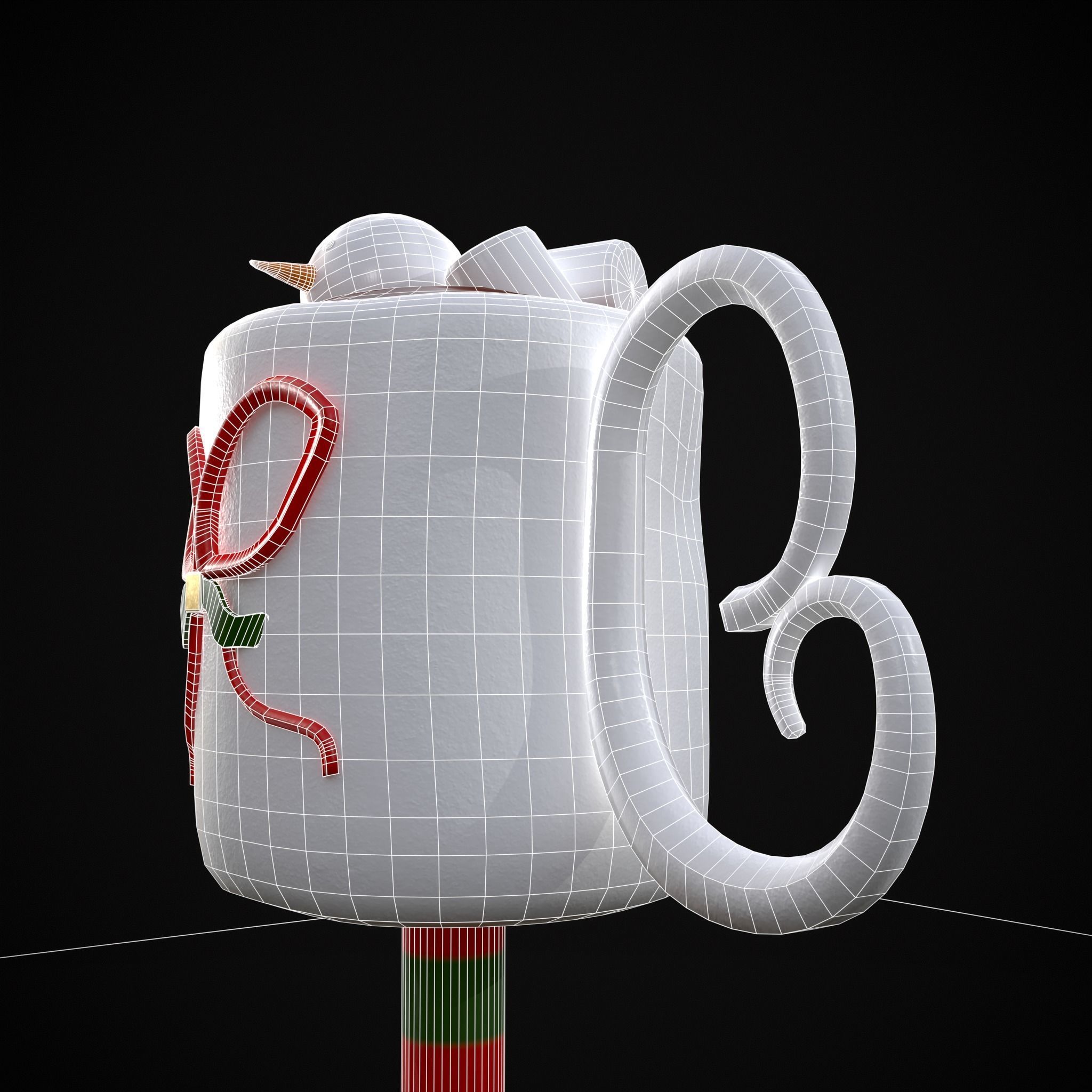 Hot Cocoa Cake Pop Low-poly 3D model_14