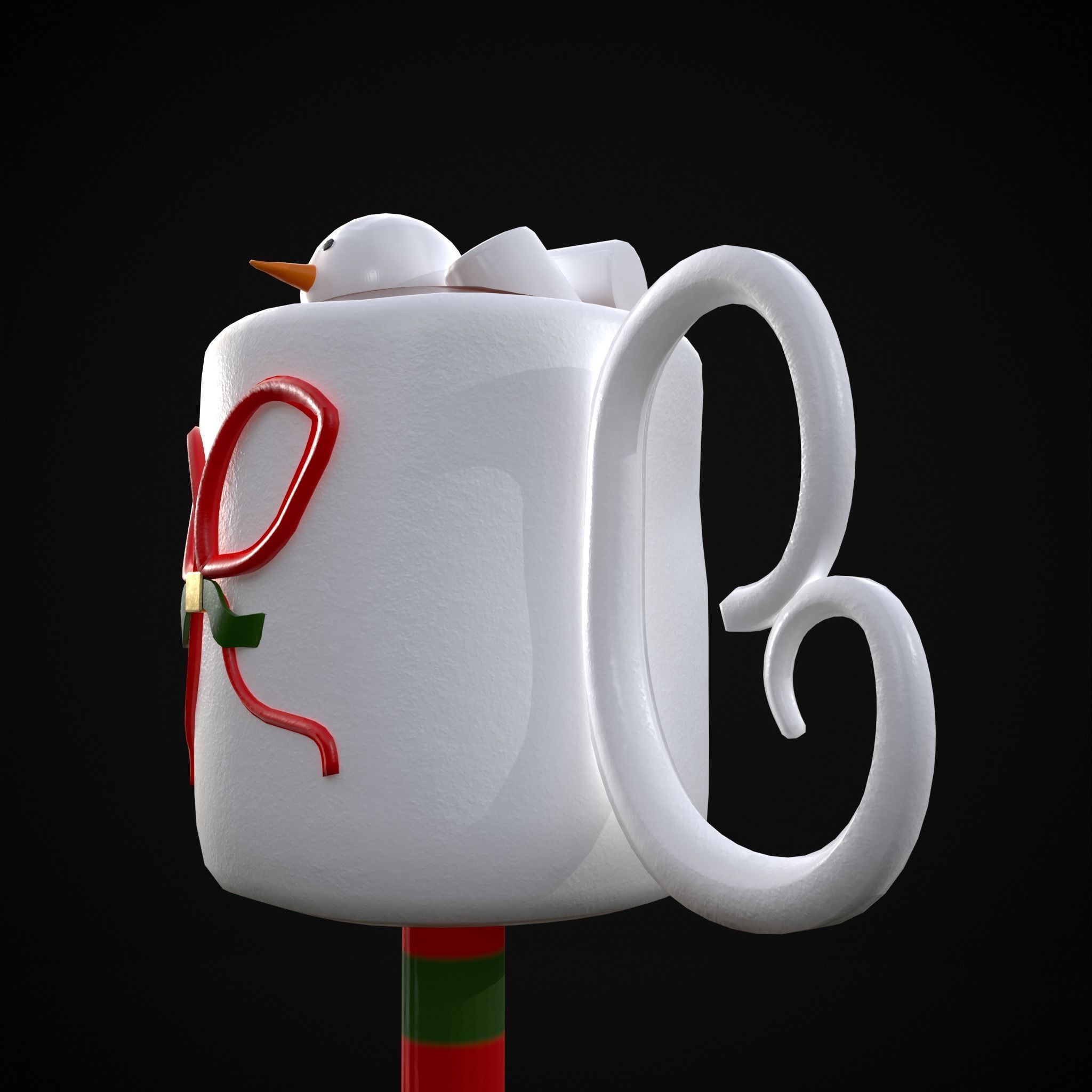 Hot Cocoa Cake Pop Low-poly 3D model_13