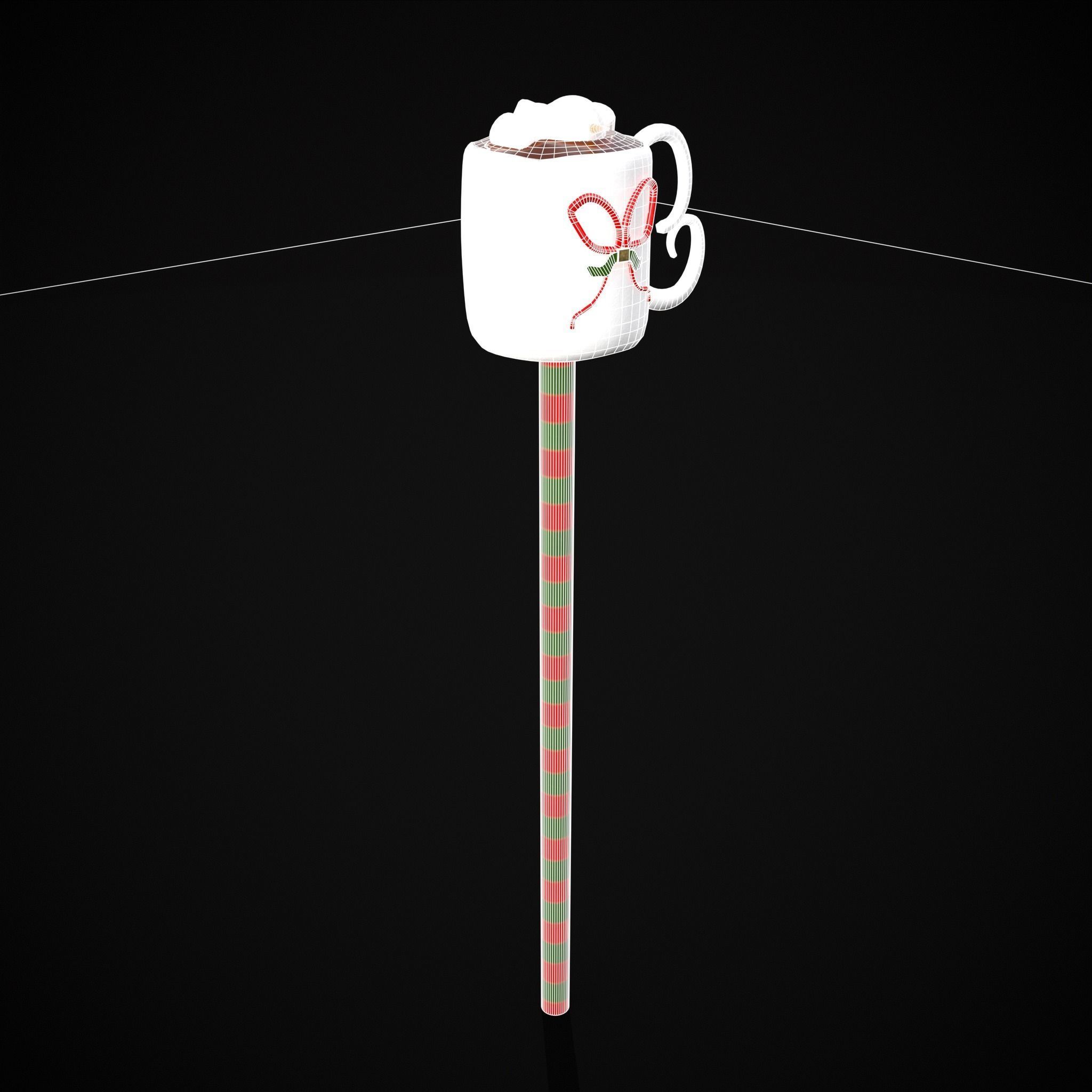 Hot Cocoa Cake Pop Low-poly 3D model_10