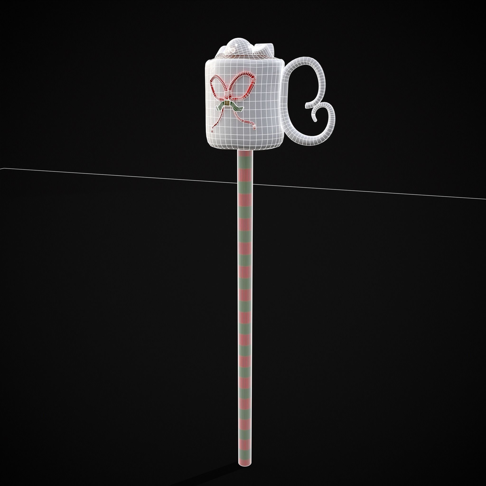 Hot Cocoa Cake Pop Low-poly 3D model_4