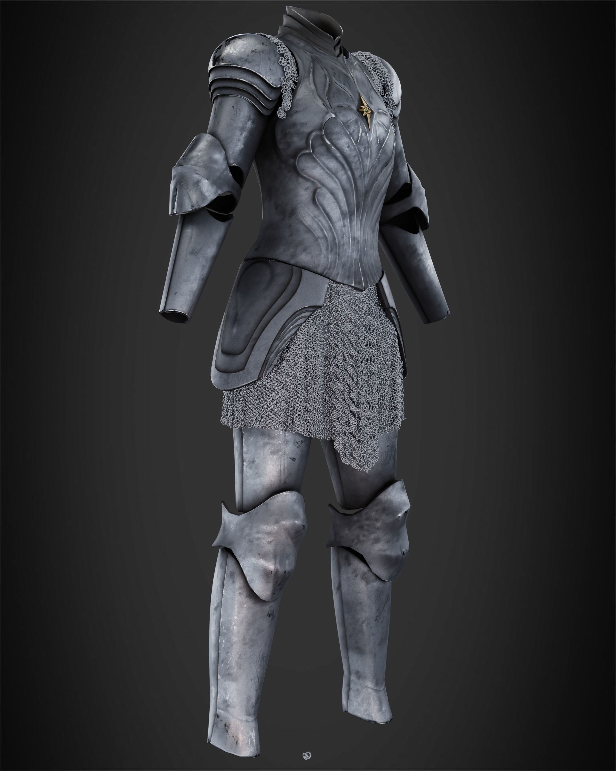 LOTR Galadriel Numenor Armor for Cosplay 3D print model_9