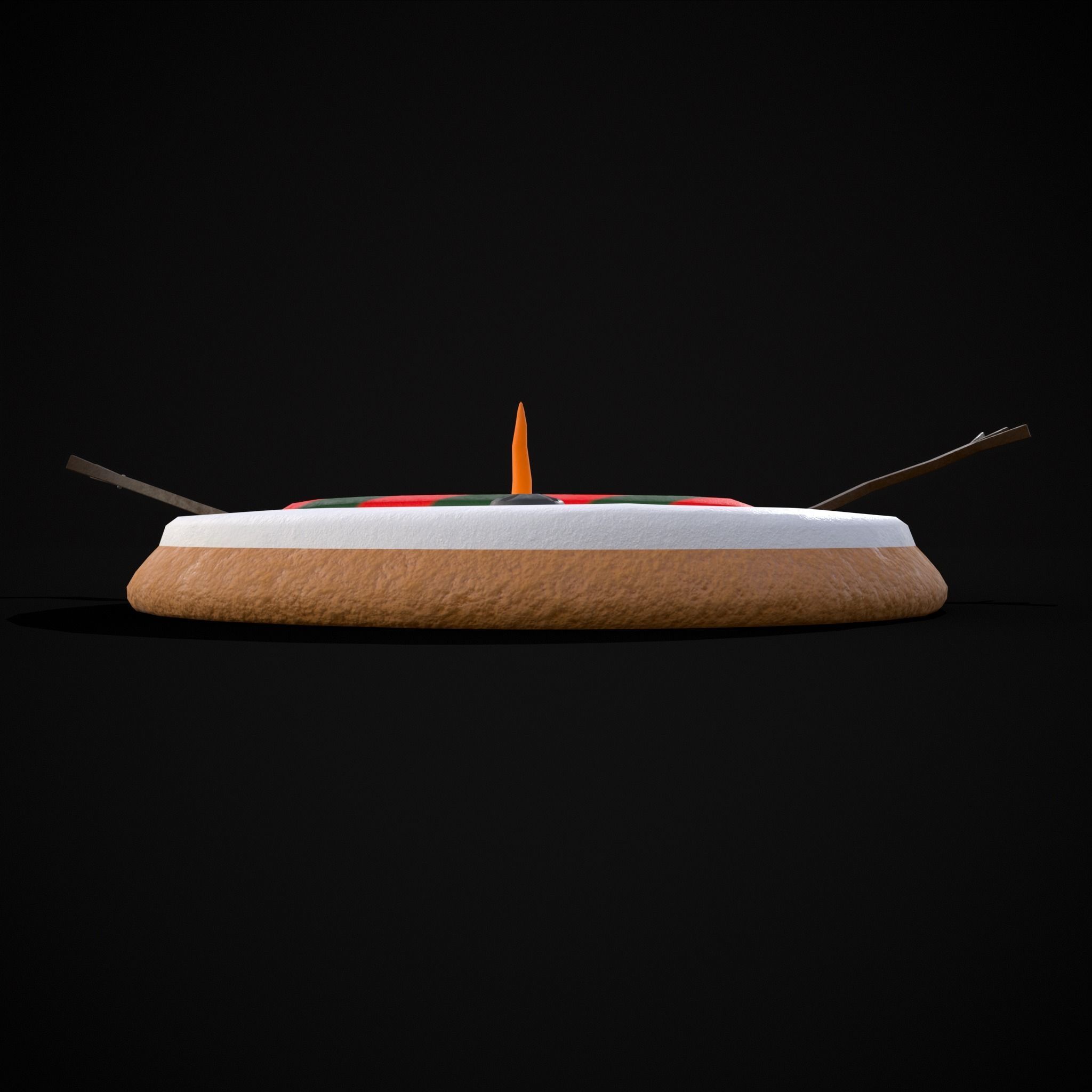 Adorable Snowman Christmas Cookie Low-poly 3D model_19