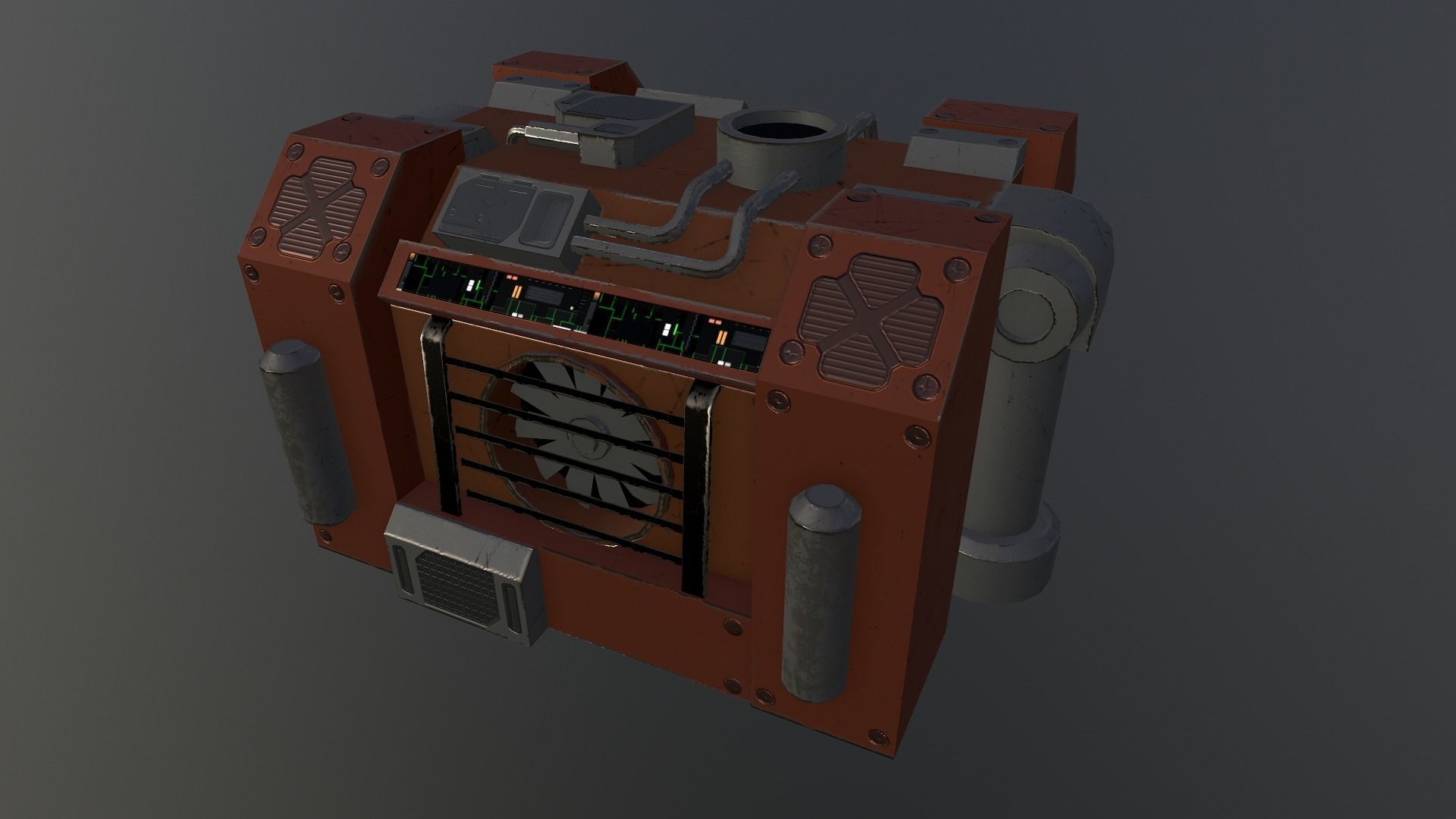 Generator 03 Low-poly 3D model_14