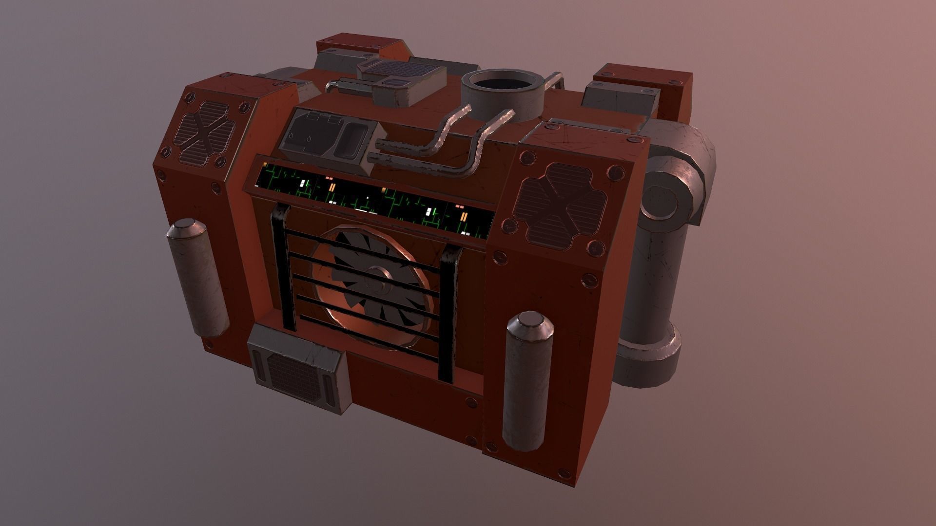 Generator 03 Low-poly 3D model_31