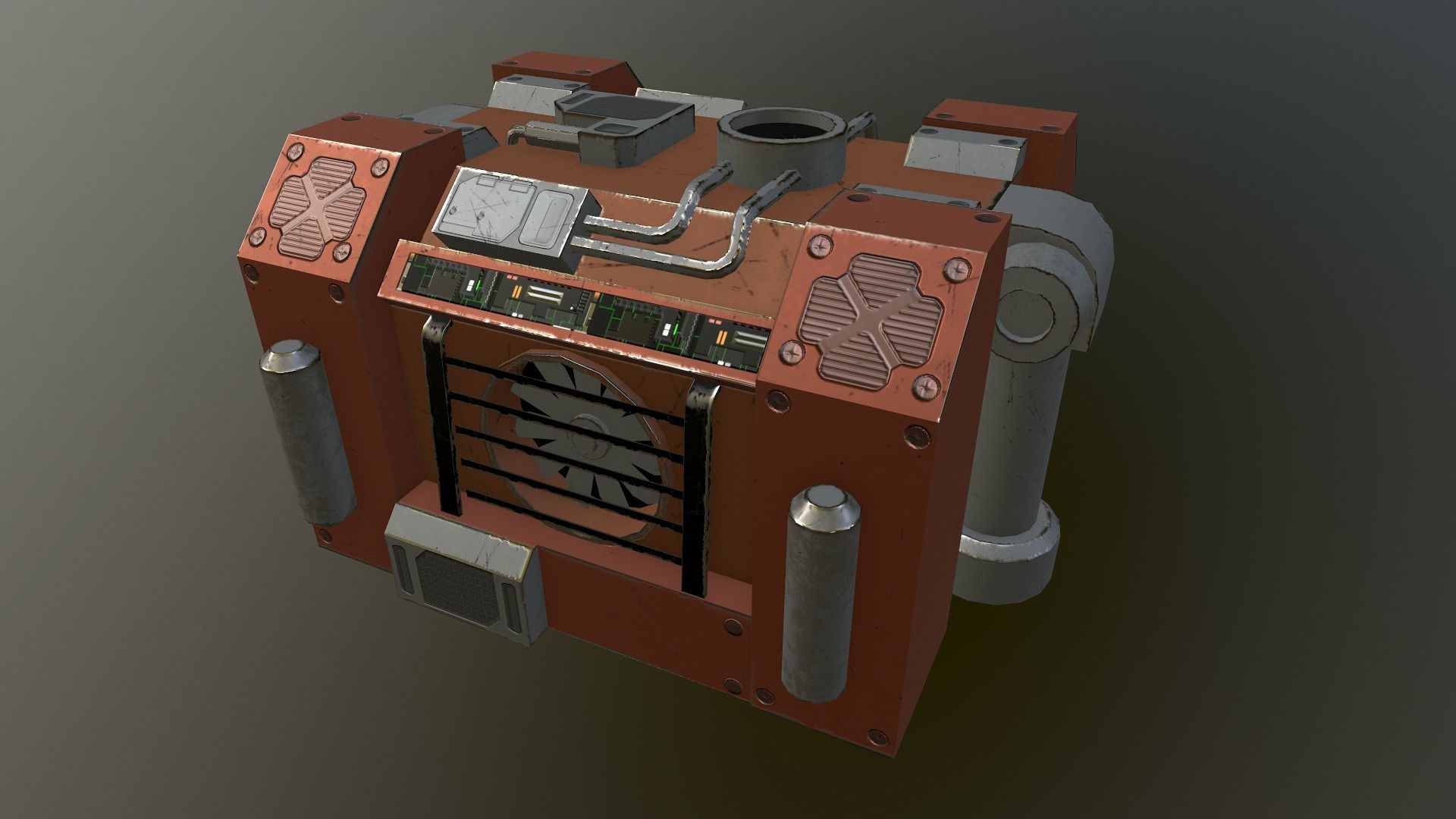 Generator 03 Low-poly 3D model_19