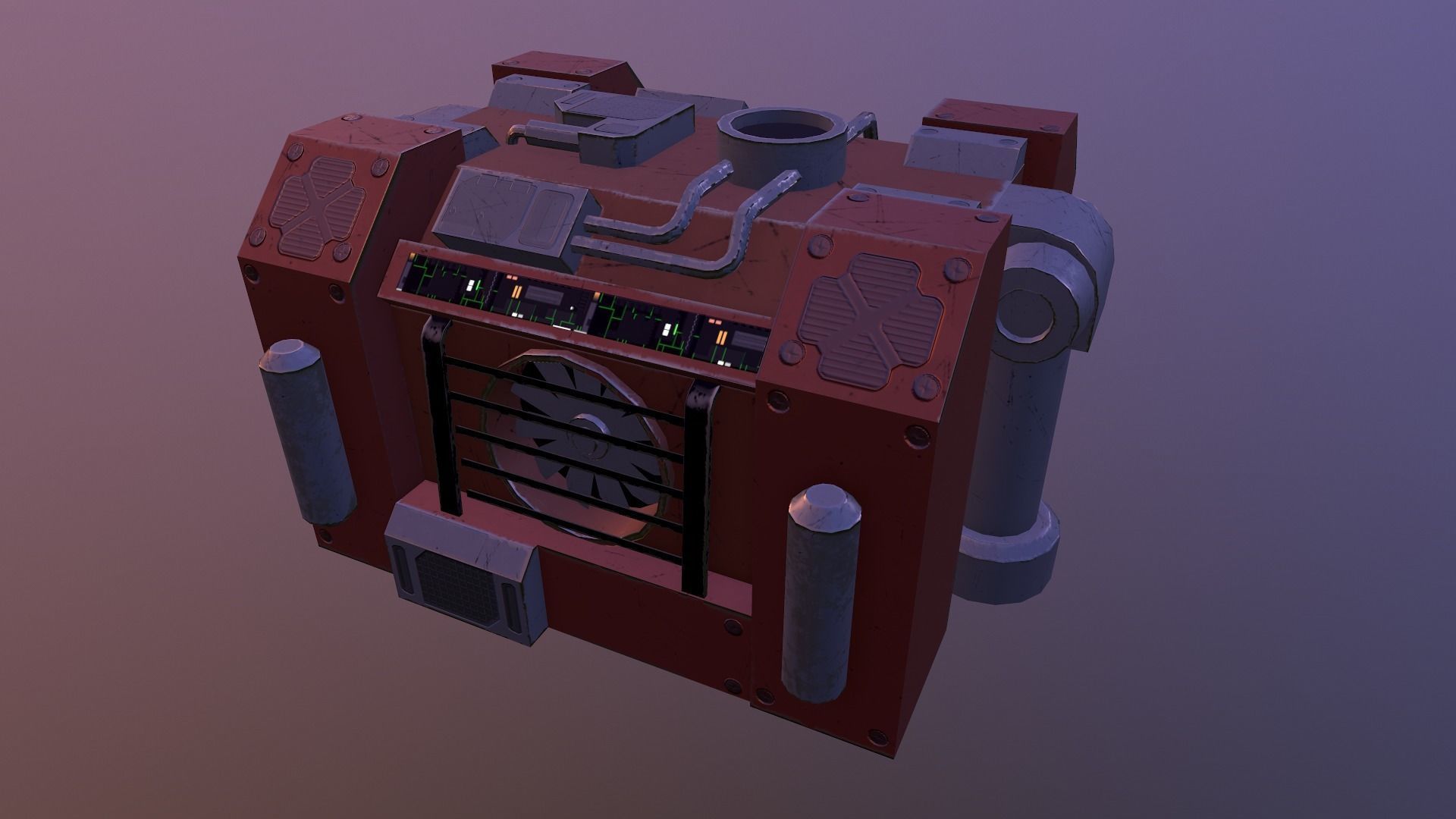 Generator 03 Low-poly 3D model_24