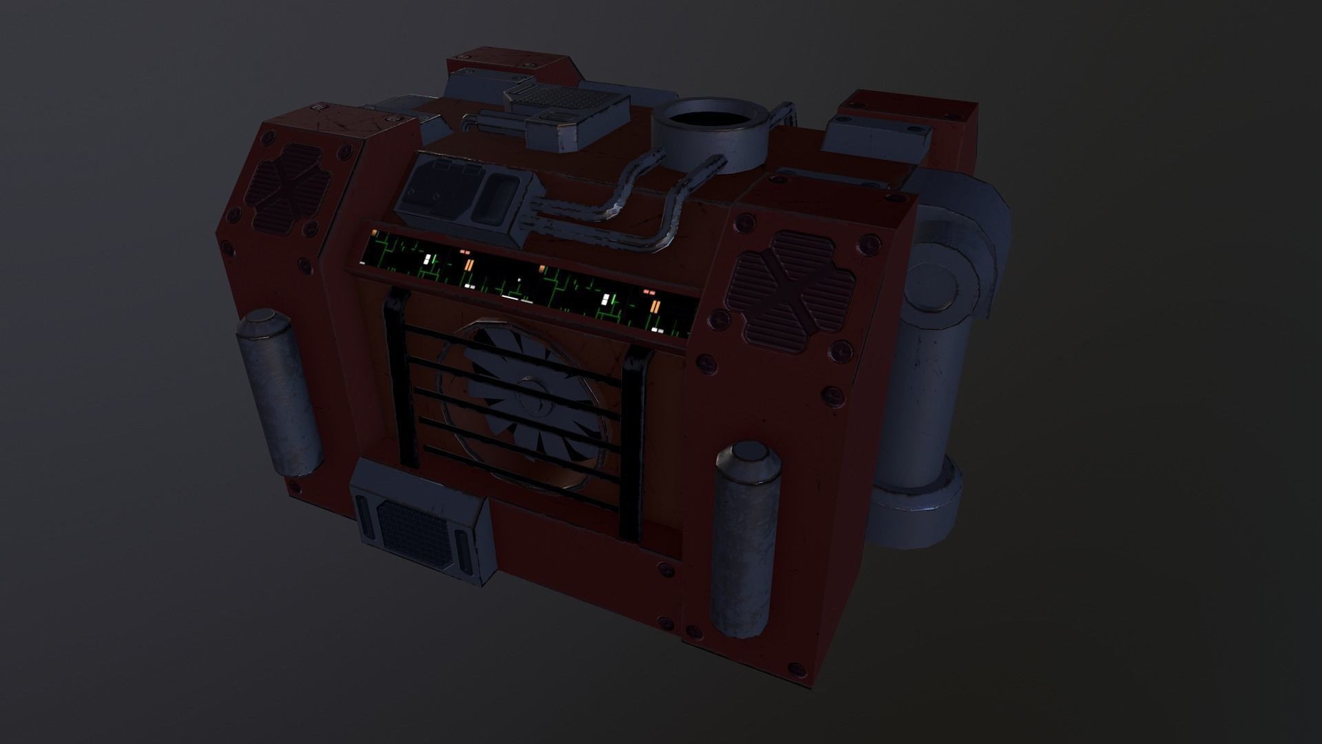 Generator 03 Low-poly 3D model_9
