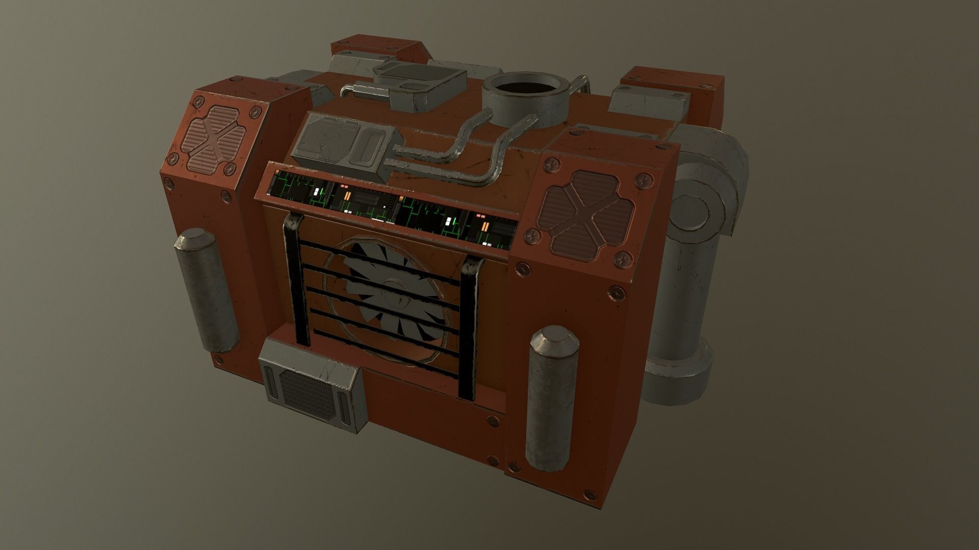 Generator 03 Low-poly 3D model_26