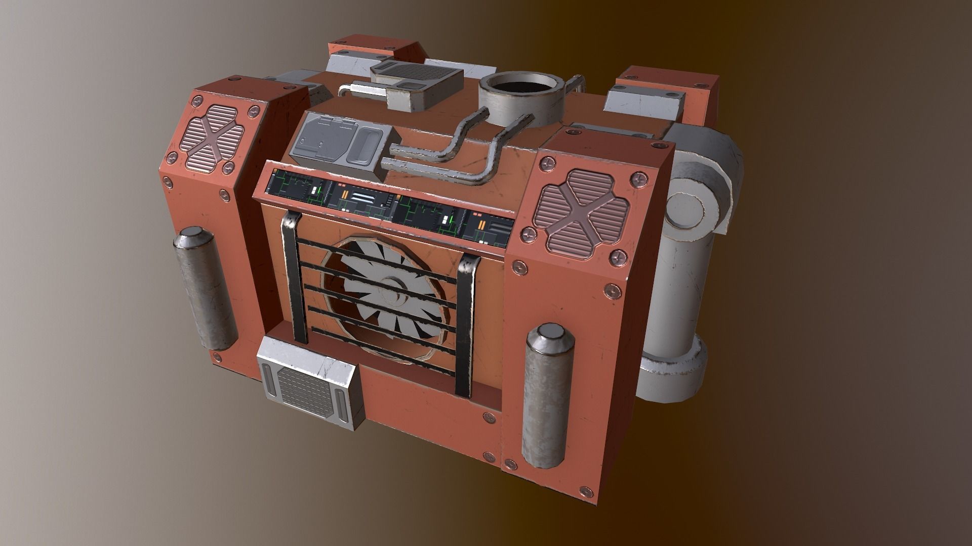 Generator 03 Low-poly 3D model_13