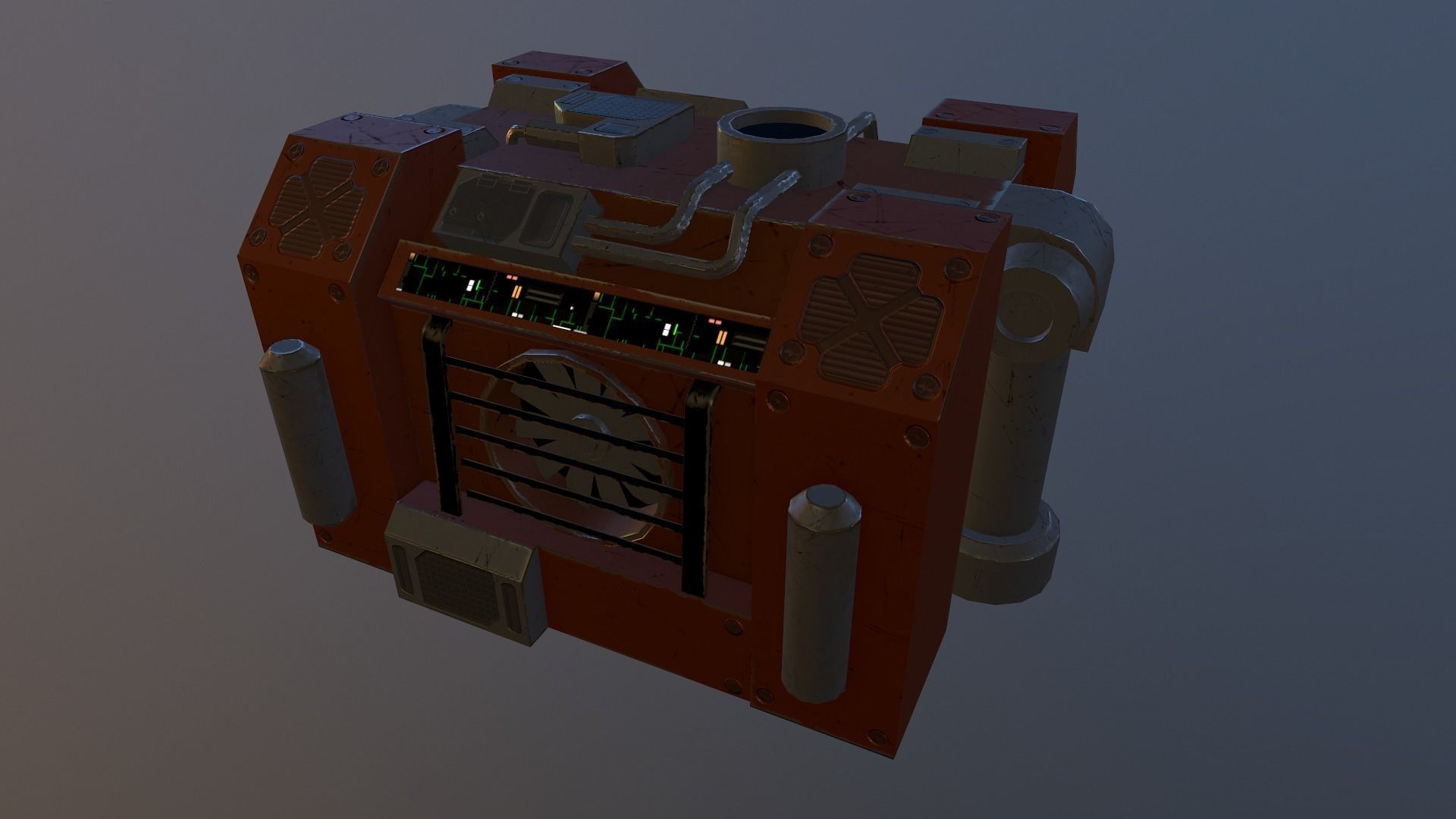 Generator 03 Low-poly 3D model_15