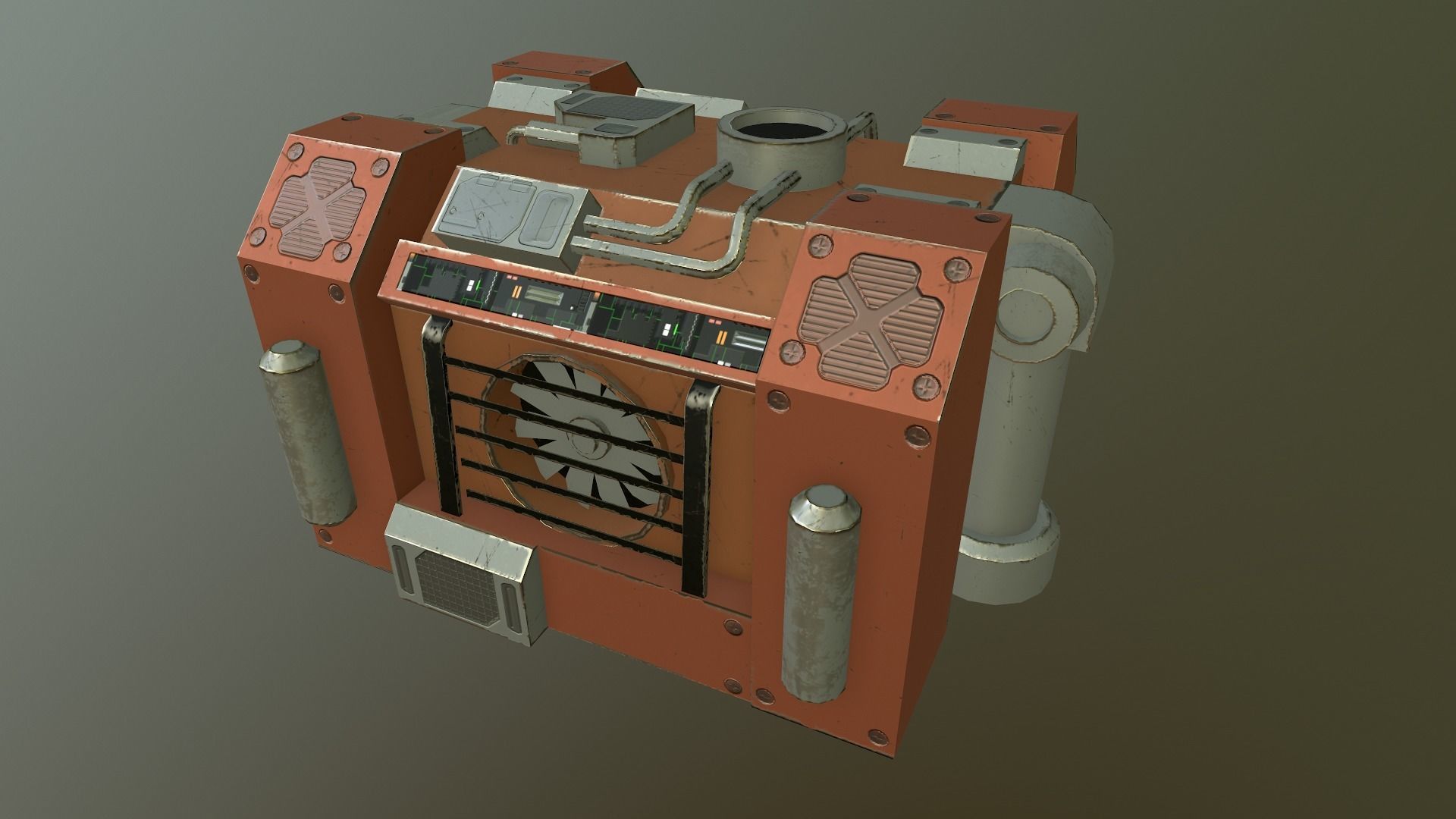 Generator 03 Low-poly 3D model_16