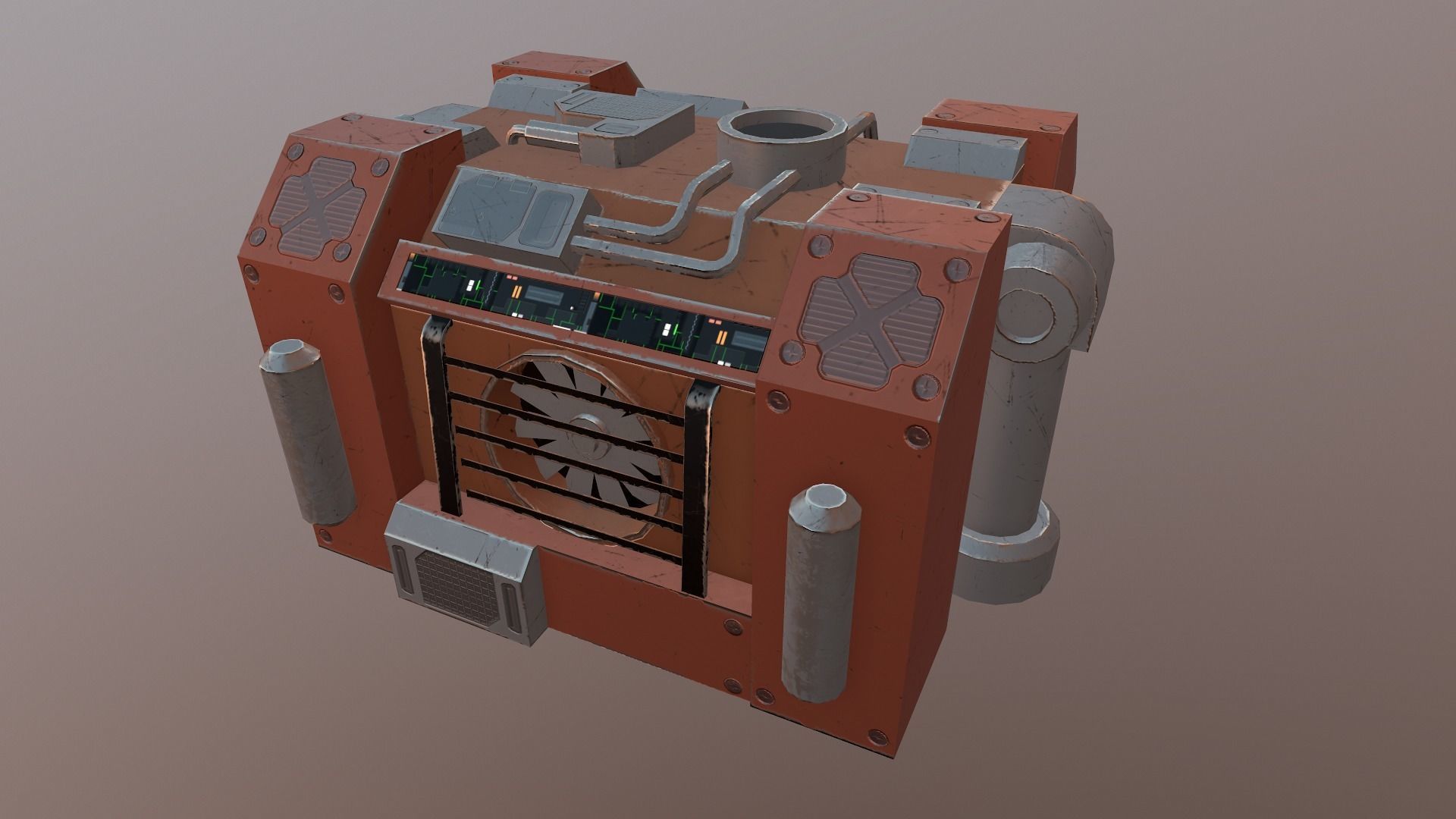 Generator 03 Low-poly 3D model_12