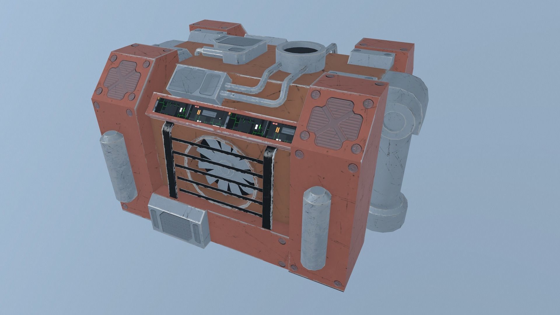 Generator 03 Low-poly 3D model_11
