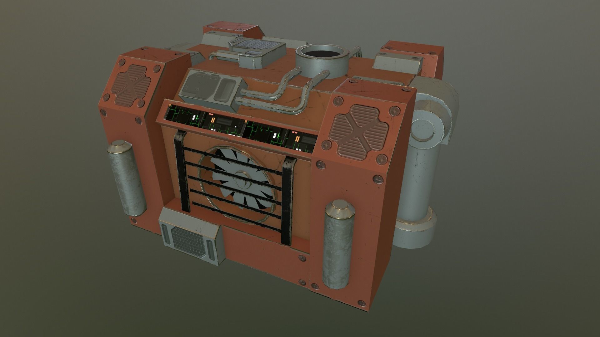 Generator 03 Low-poly 3D model_17