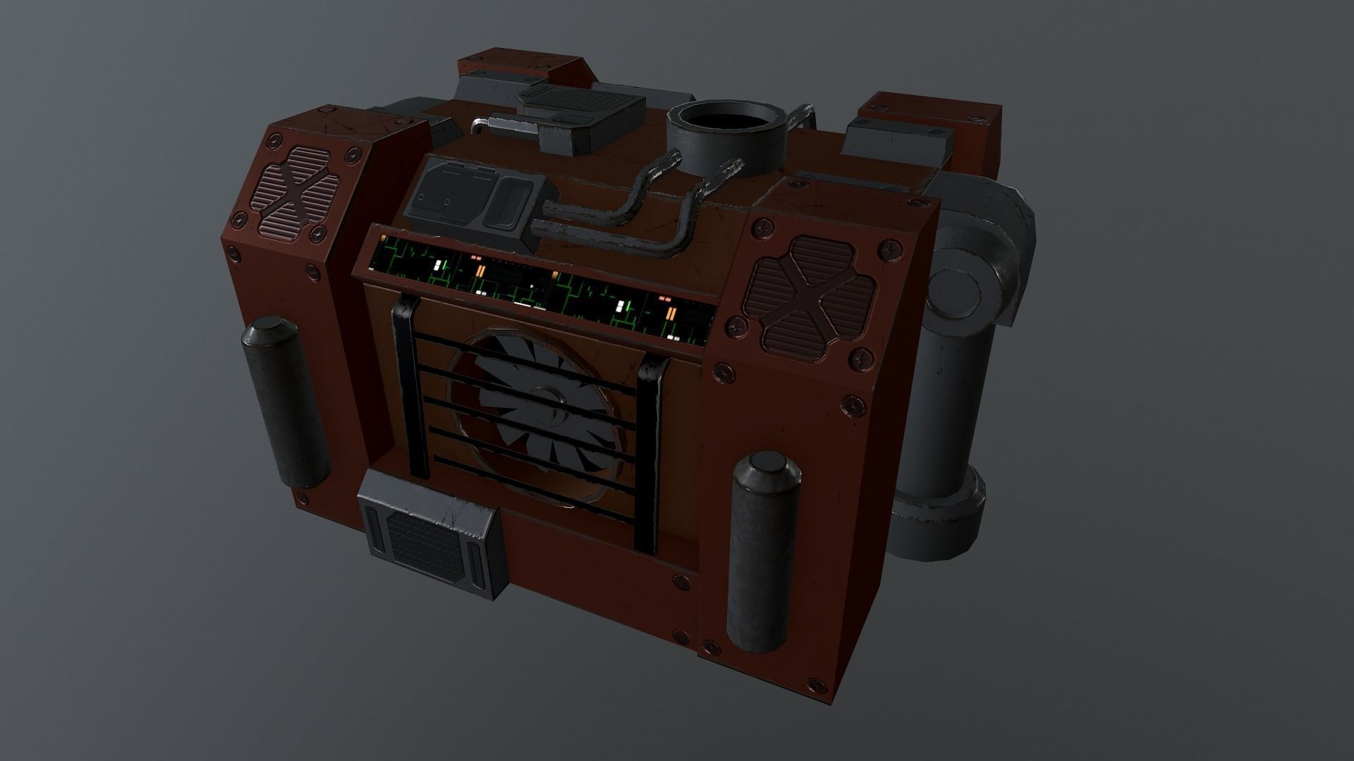 Generator 03 Low-poly 3D model_29