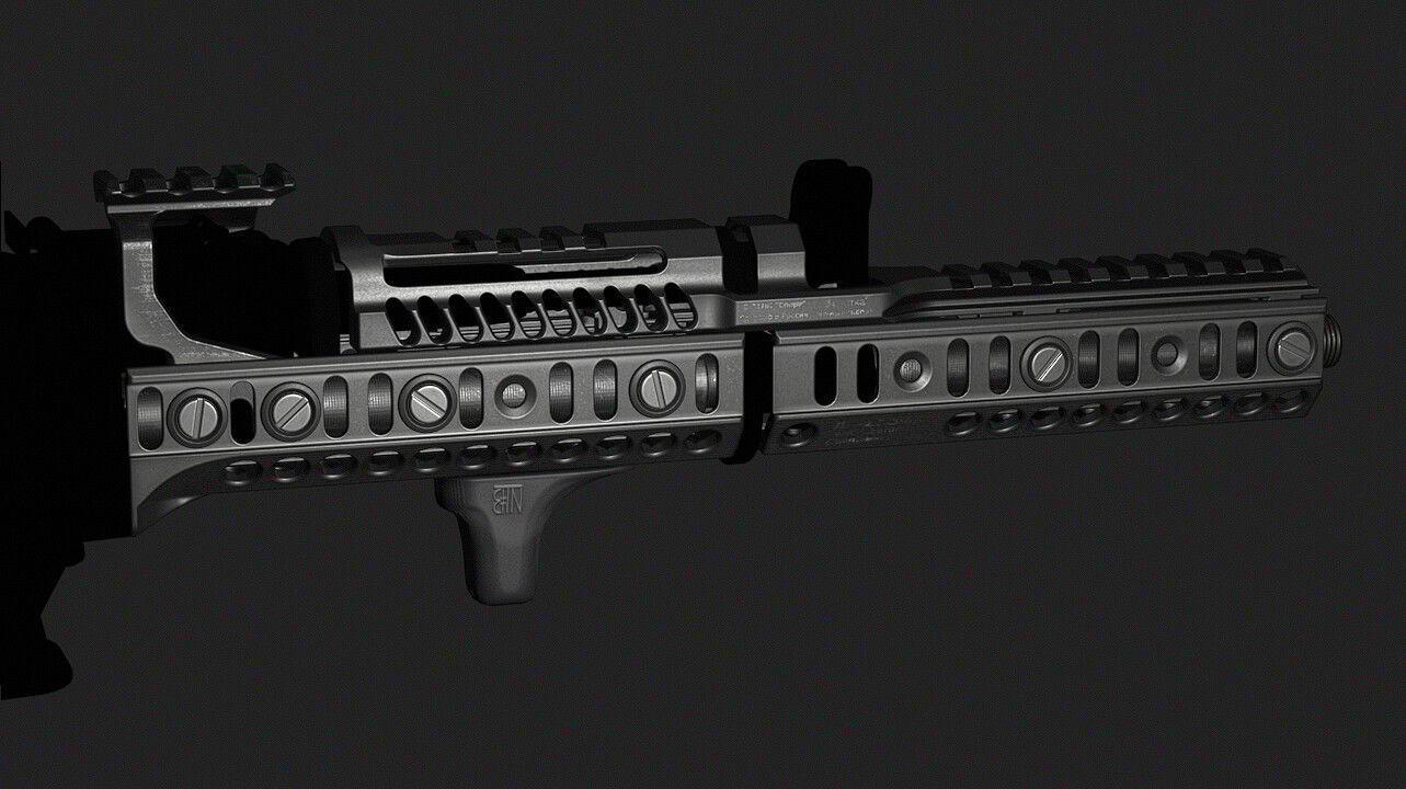 PP-19-01 Vityaz various attachments Low-poly 3D model_11