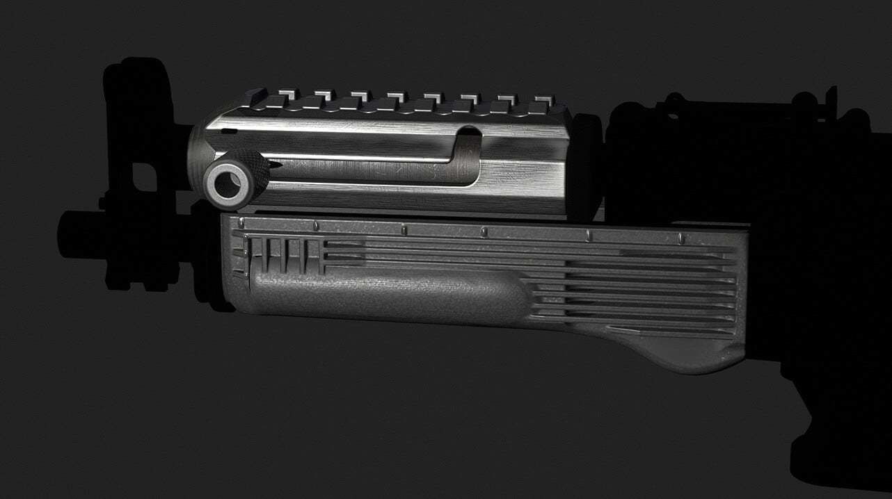 PP-19-01 Vityaz various attachments Low-poly 3D model_9