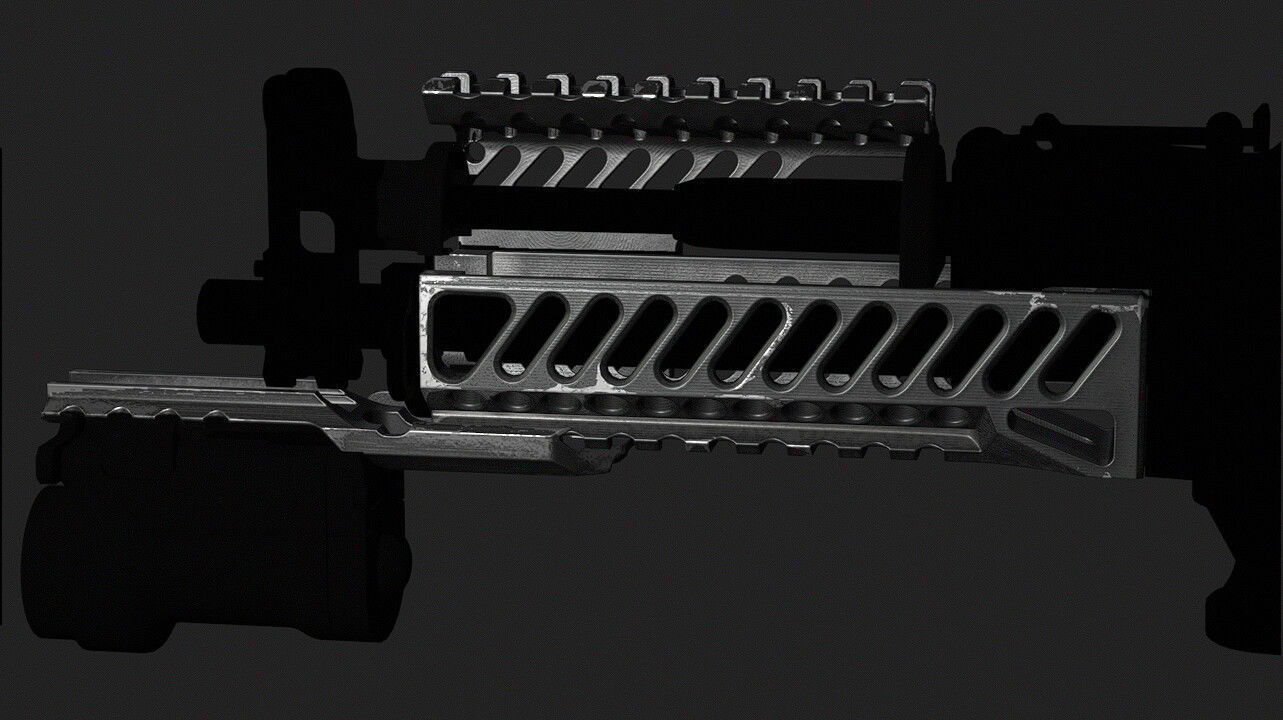 PP-19-01 Vityaz various attachments Low-poly 3D model_7