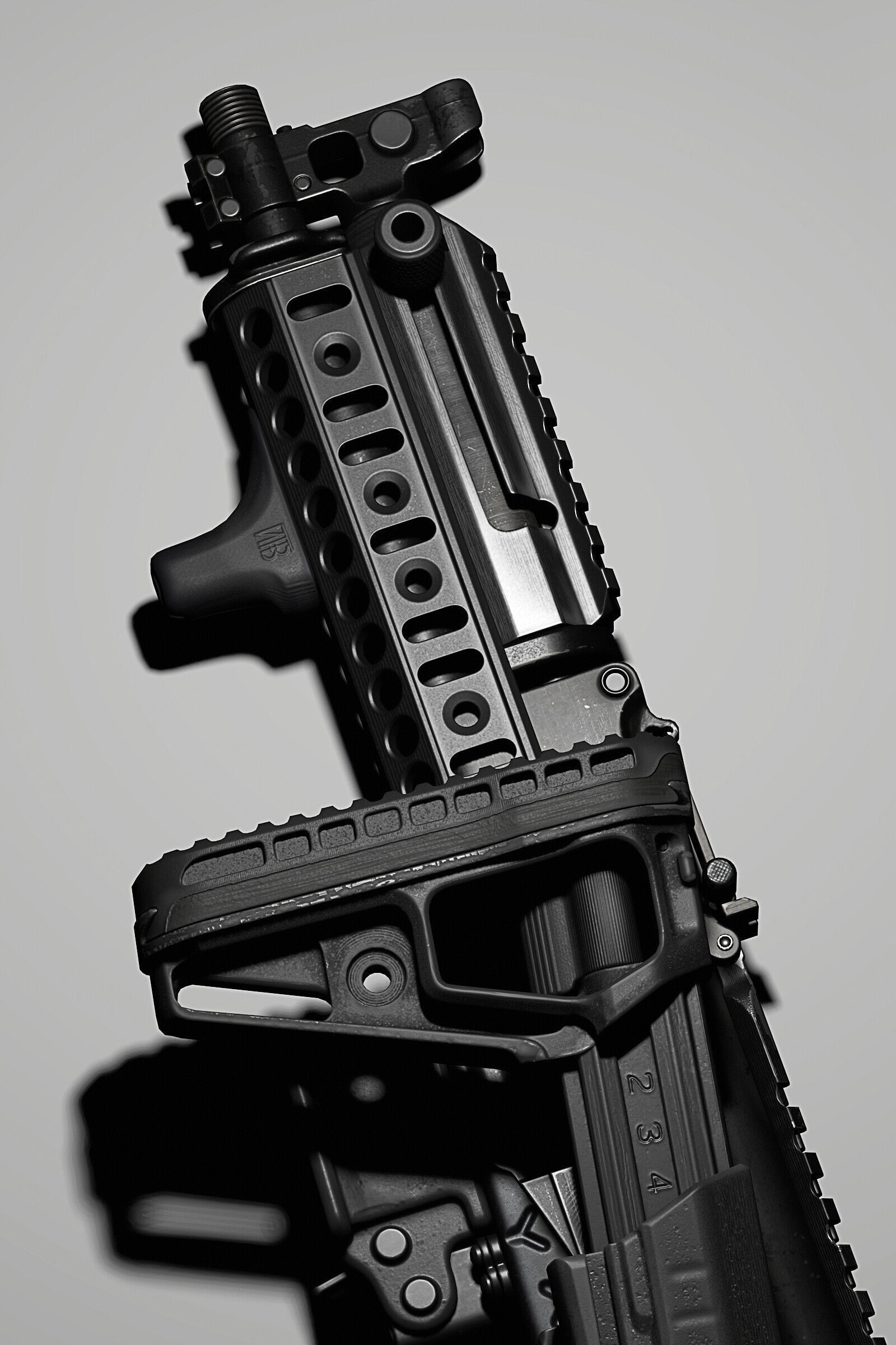 PP-19-01 Vityaz various attachments Low-poly 3D model_2