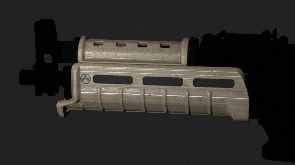 PP-19-01 Vityaz various attachments Low-poly 3D model_8