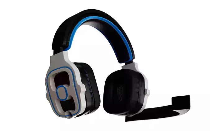 Desain headphone 3d rendering untuk produk mockup