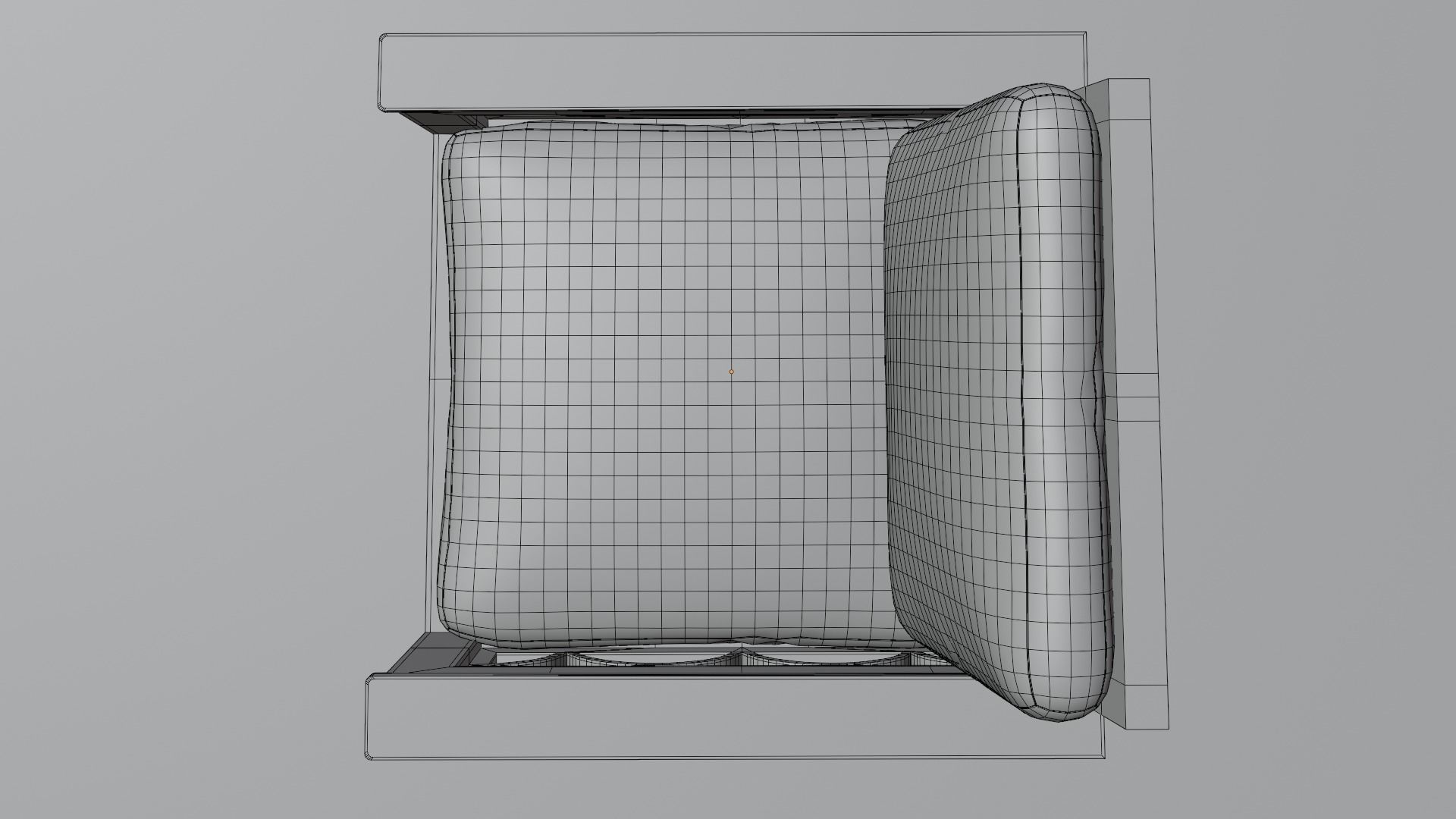 Arm Chair Low-poly 3D model_9