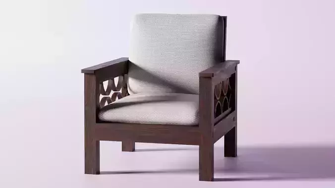 Arm Chair Low-poly 3D model