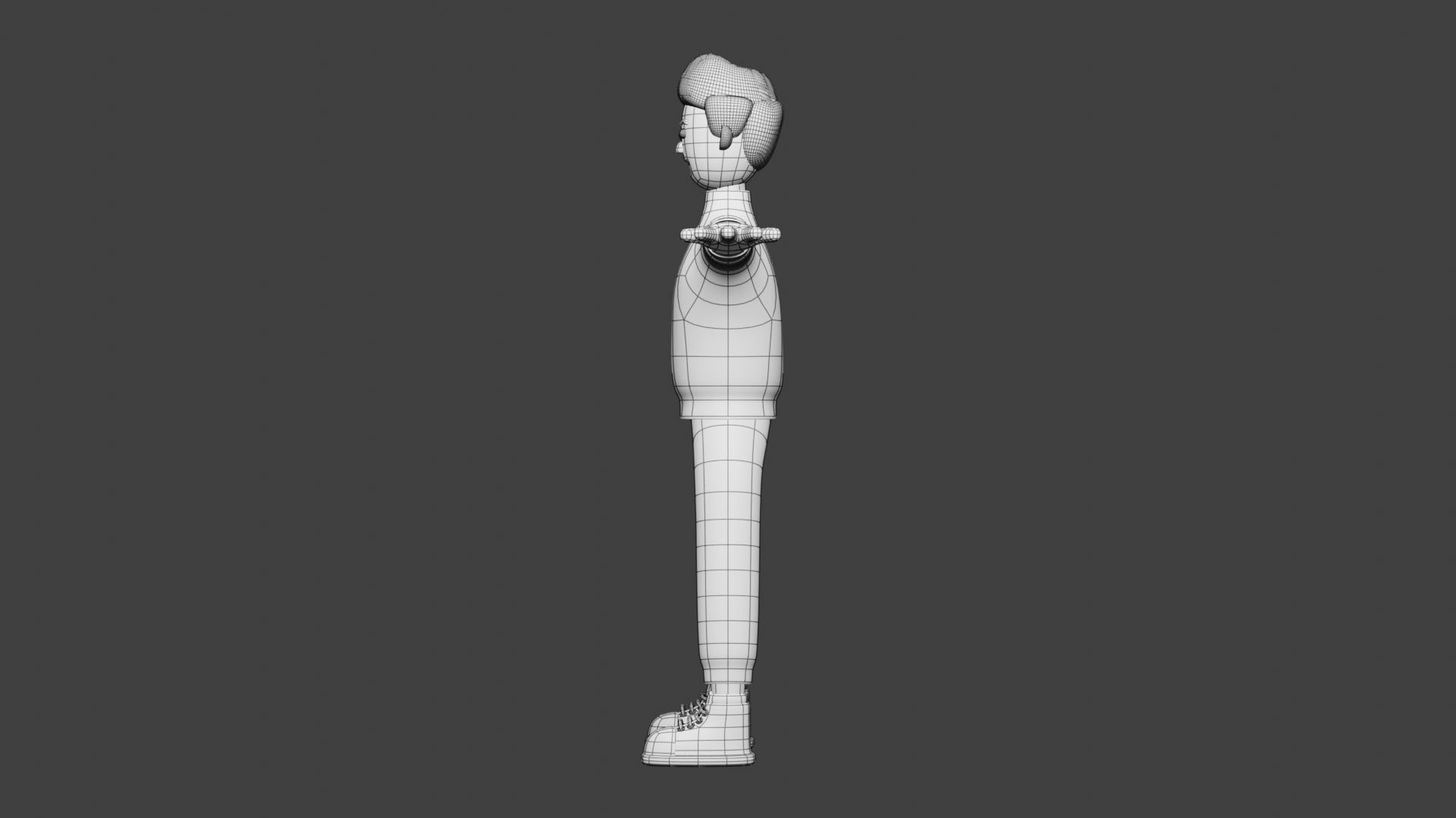 Man Wear Sweater and Sneakers 3D Cartoon Character Style 3D model_8