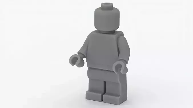 UV wrapped Lego minifigure  Low-poly 3D model
