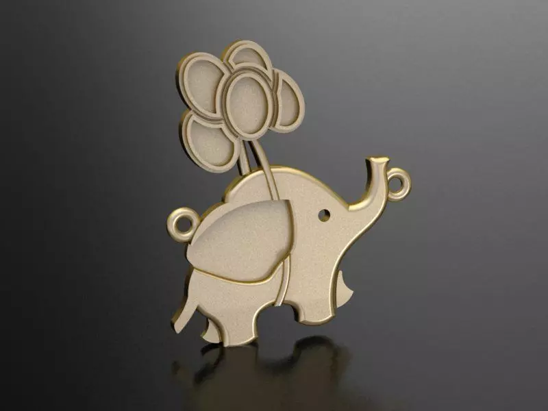 Little Elephant Pendant Free 3D print model