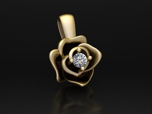 Rose Pendant 3D print model