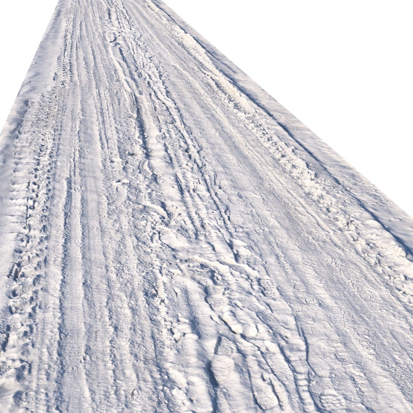 Winter single lane road 04 12 meters 3D model_3