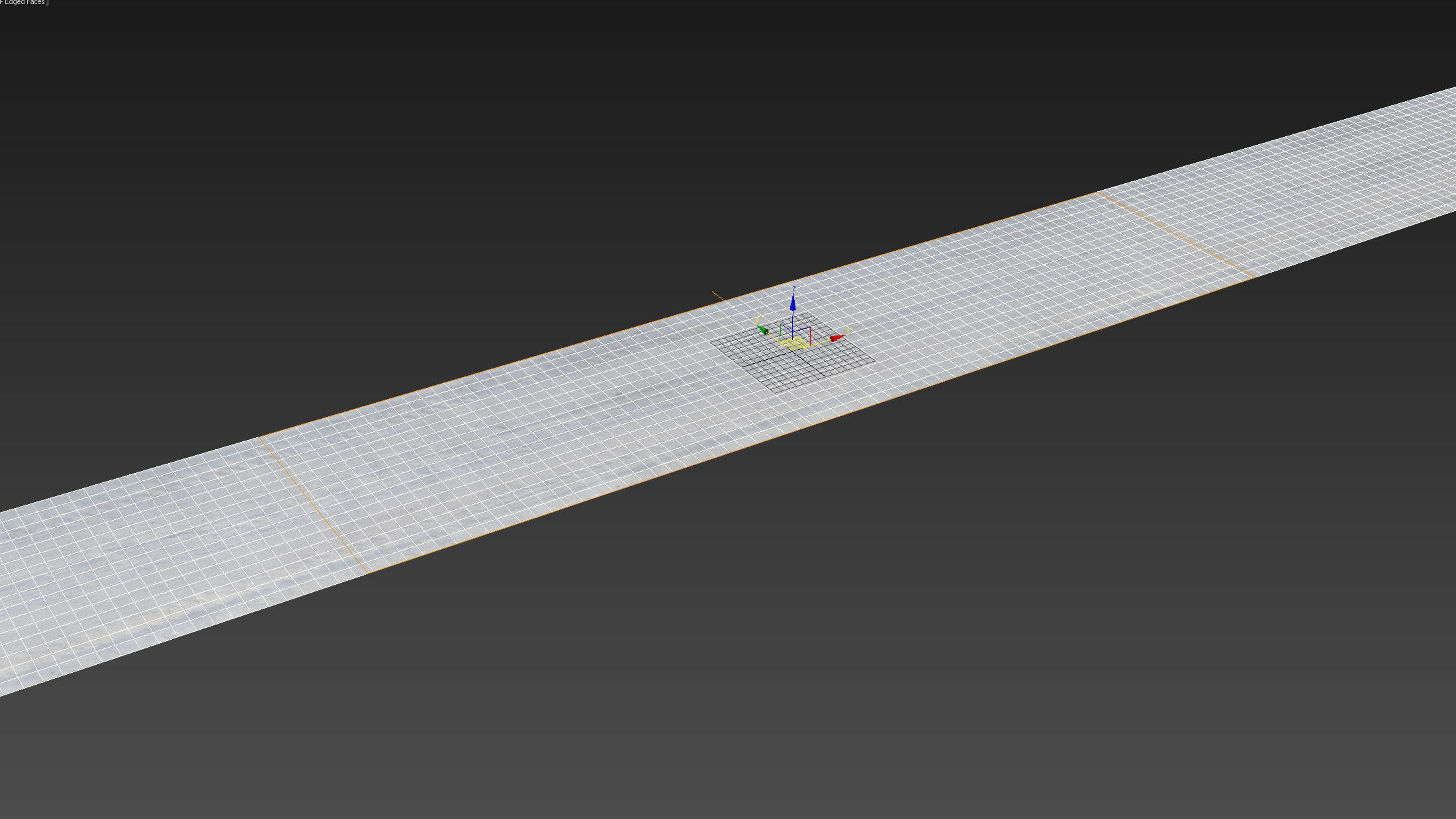 Winter single lane road 04 12 meters 3D model_9