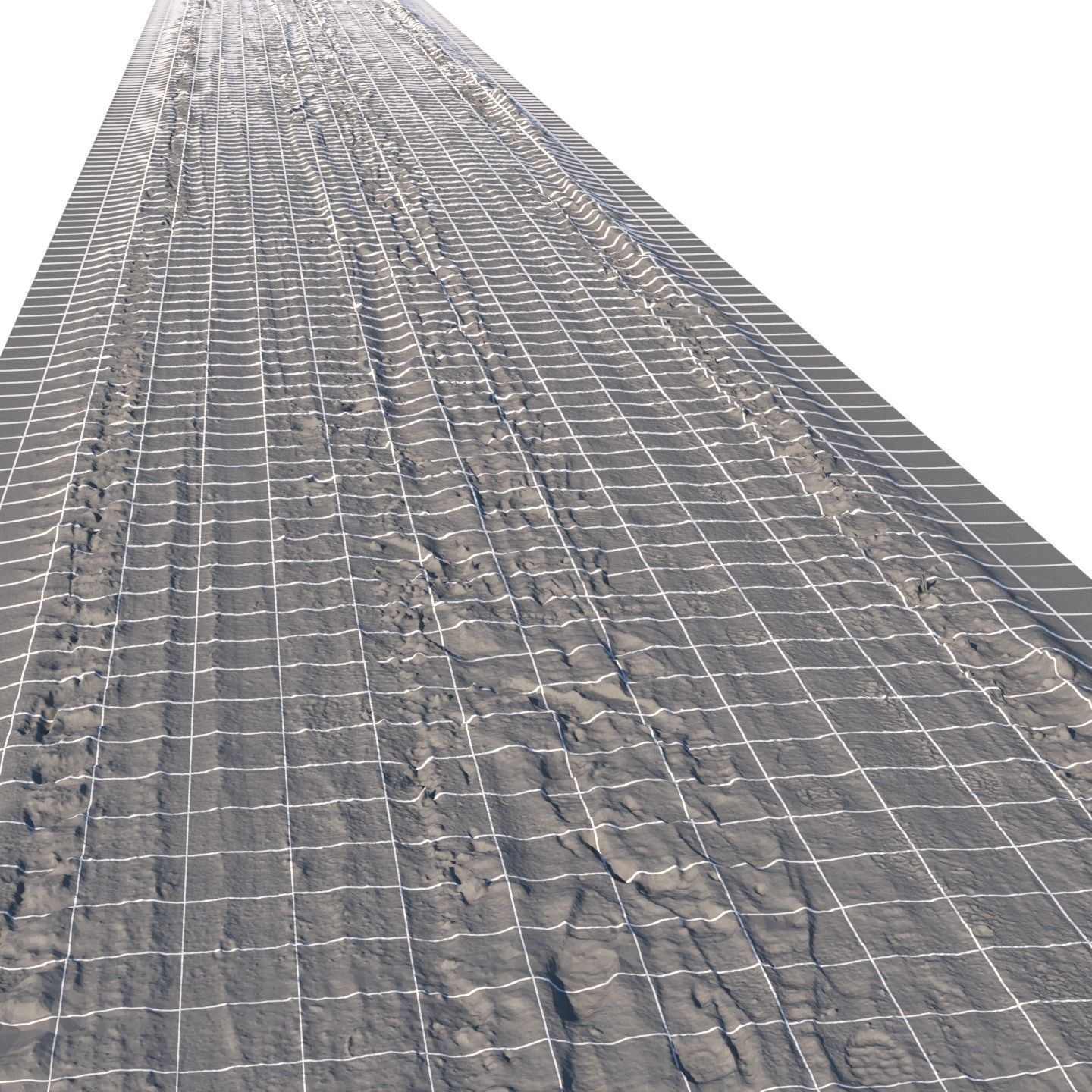 Winter single lane road 04 12 meters 3D model_7