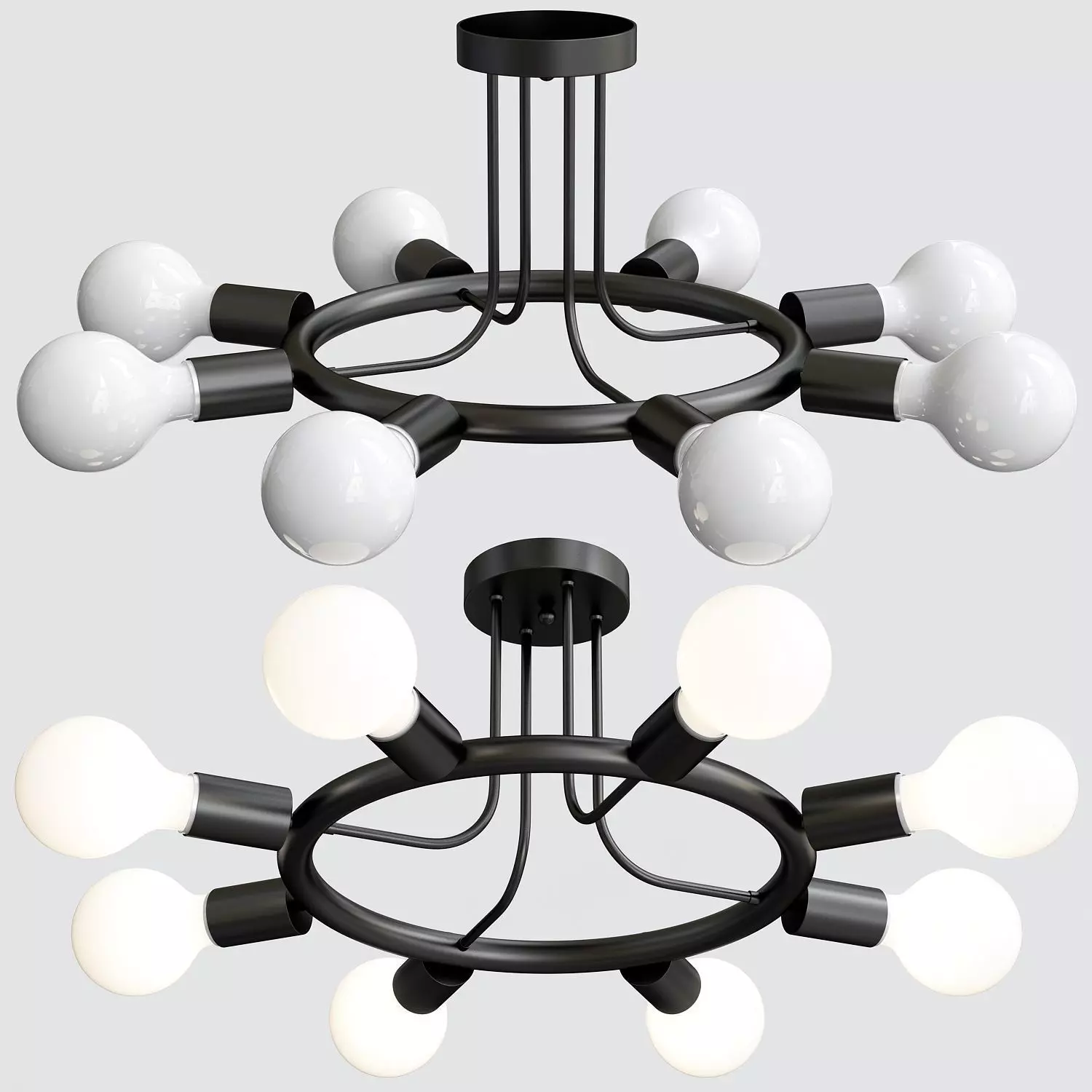 Arte Lamp Highgarden A6063PL-8BK 3D model_0