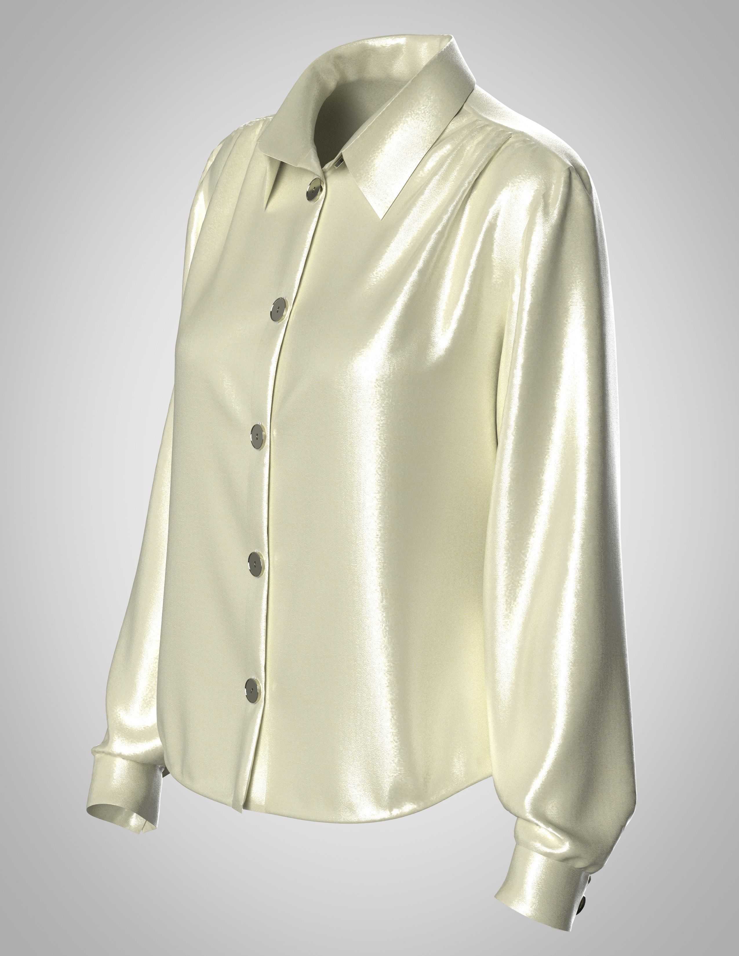 shirt female yoke 3D model_1