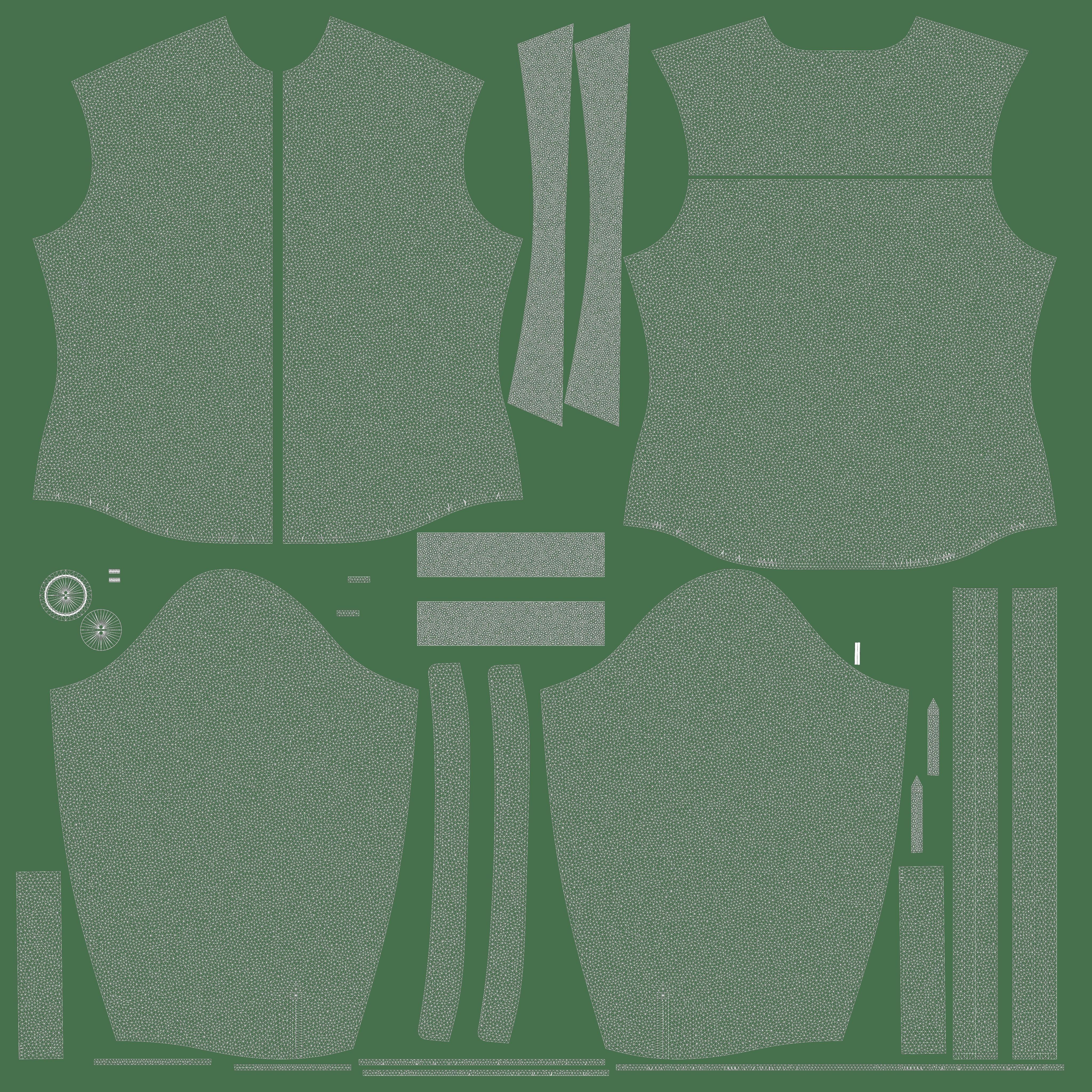 shirt female yoke 3D model_6