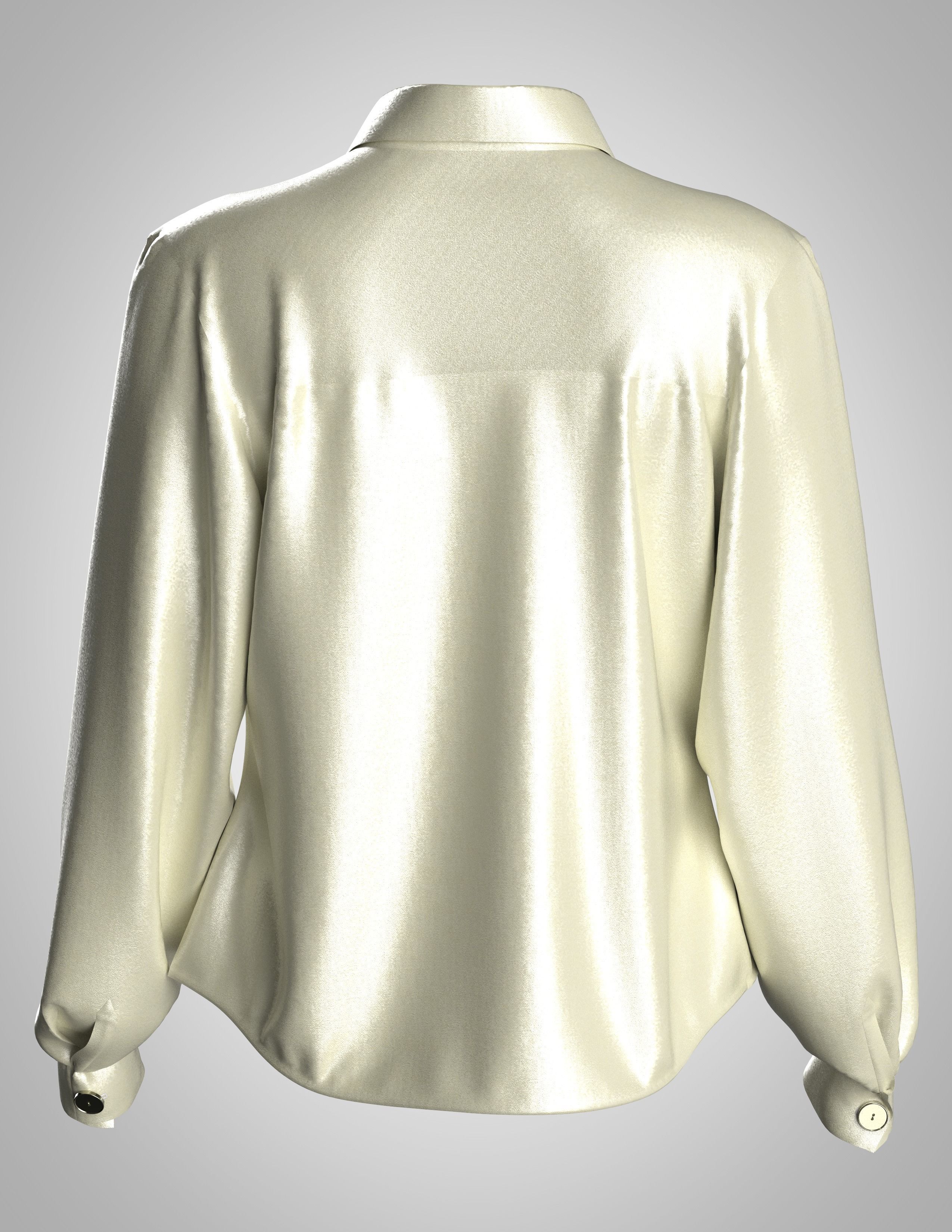 shirt female yoke 3D model_2