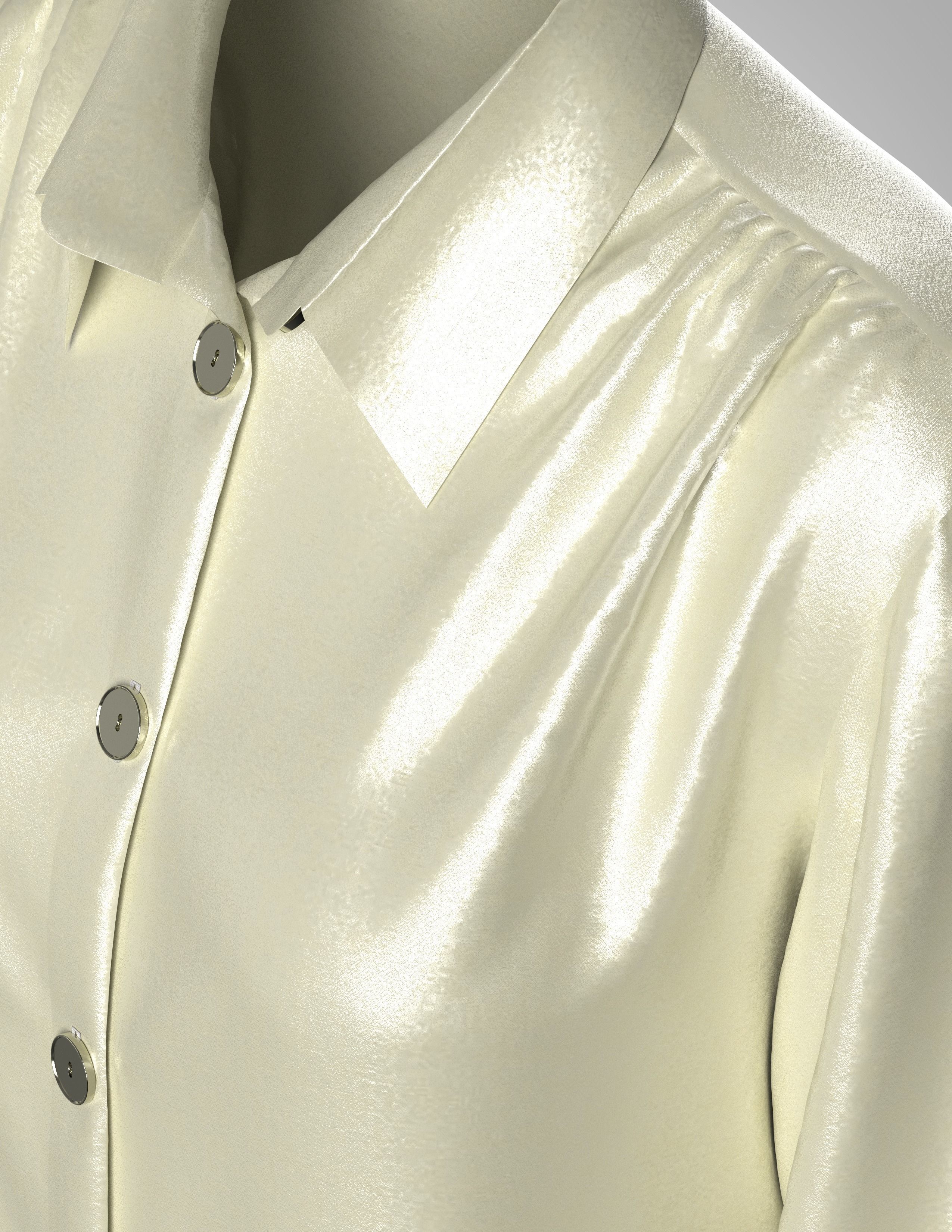 shirt female yoke 3D model_3