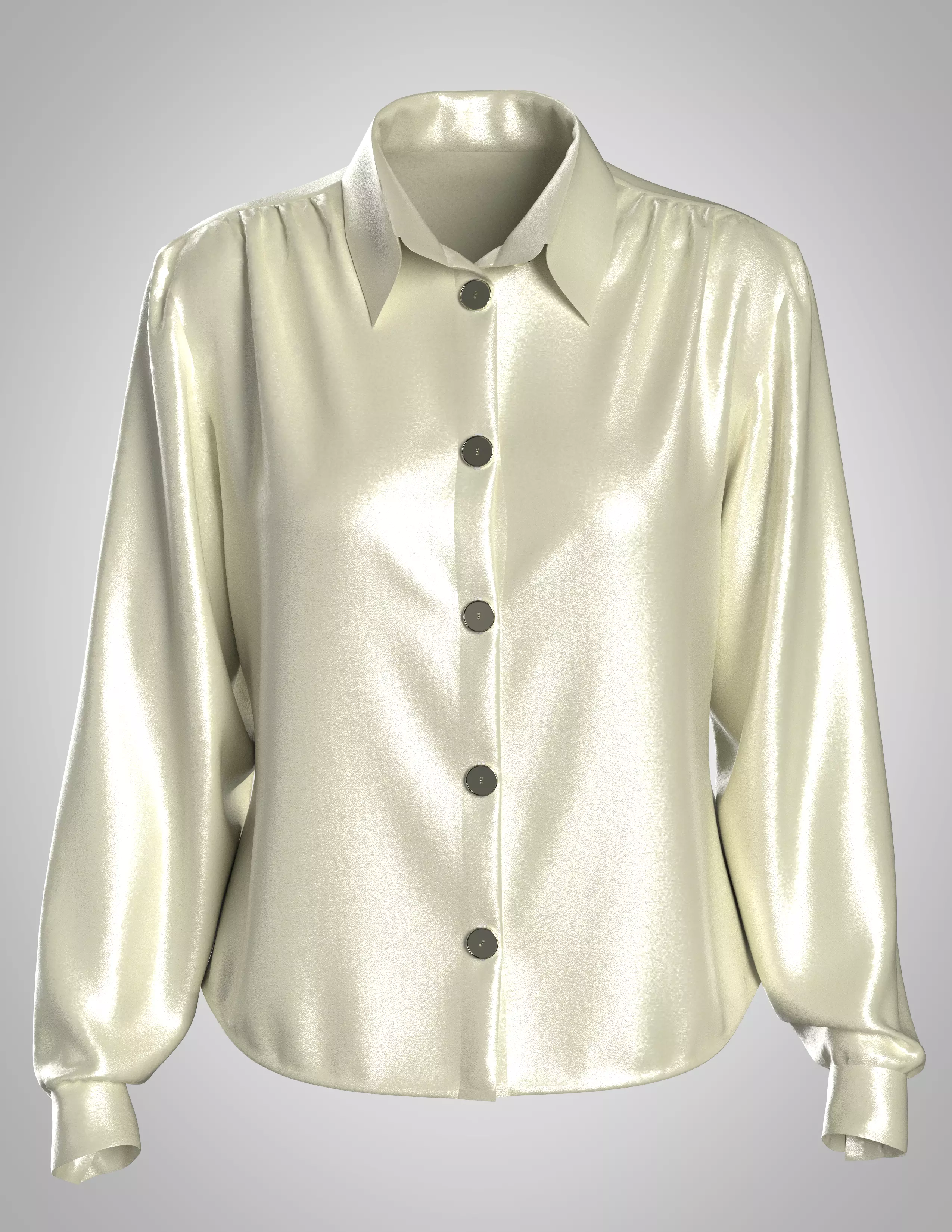 shirt female yoke 3D model_0