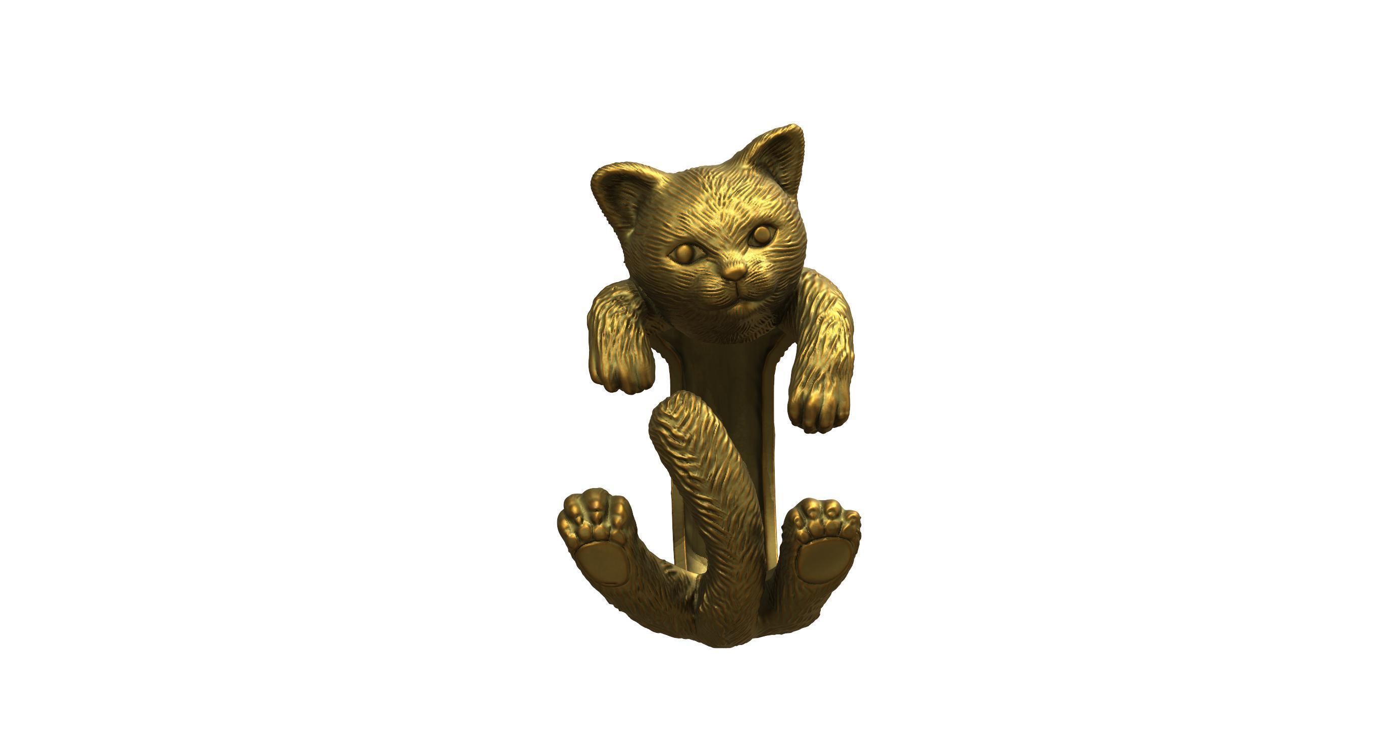 Cat Ring  9 Different ring sizes 3D print model_63