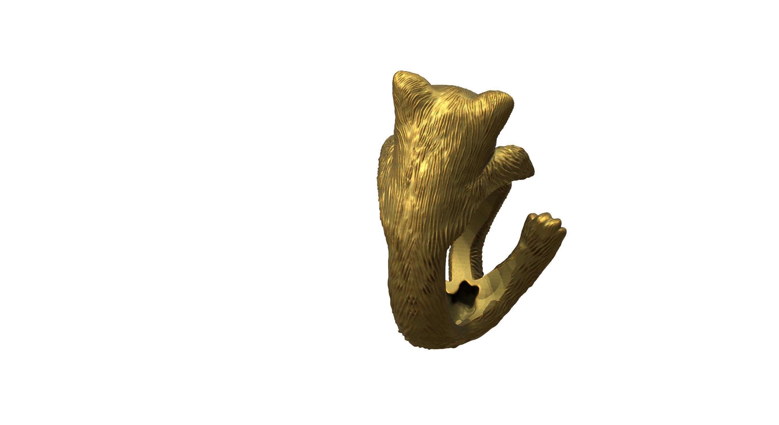 Cat Ring  9 Different ring sizes 3D print model_46
