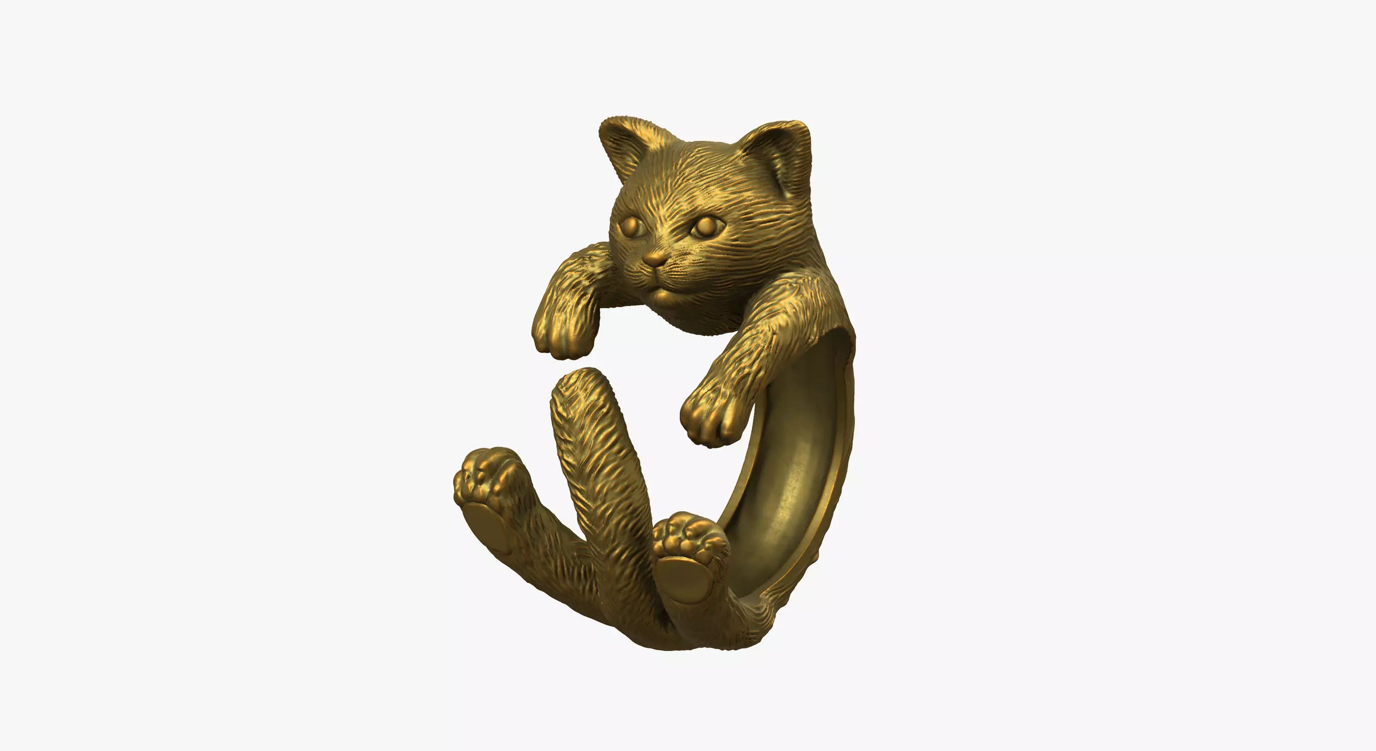 Cat Ring  9 Different ring sizes 3D print model_0