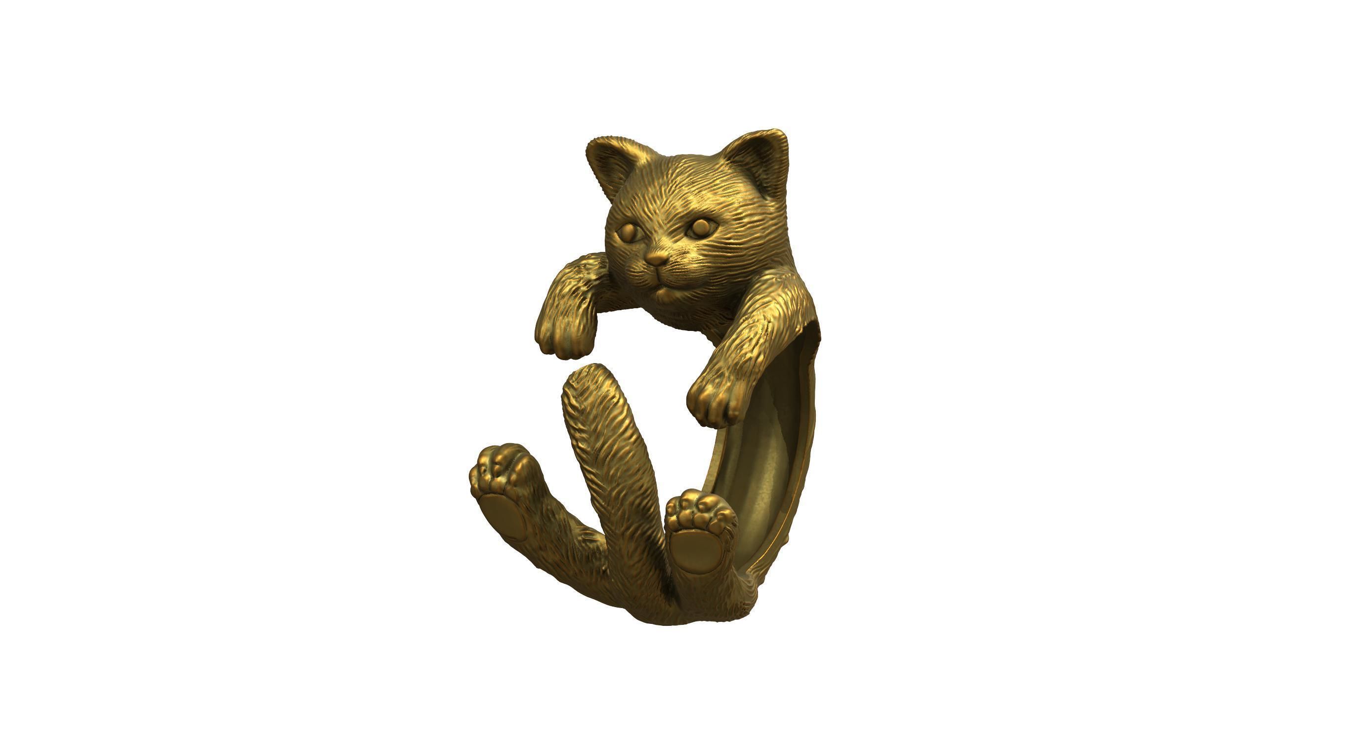 Cat Ring  9 Different ring sizes 3D print model_83