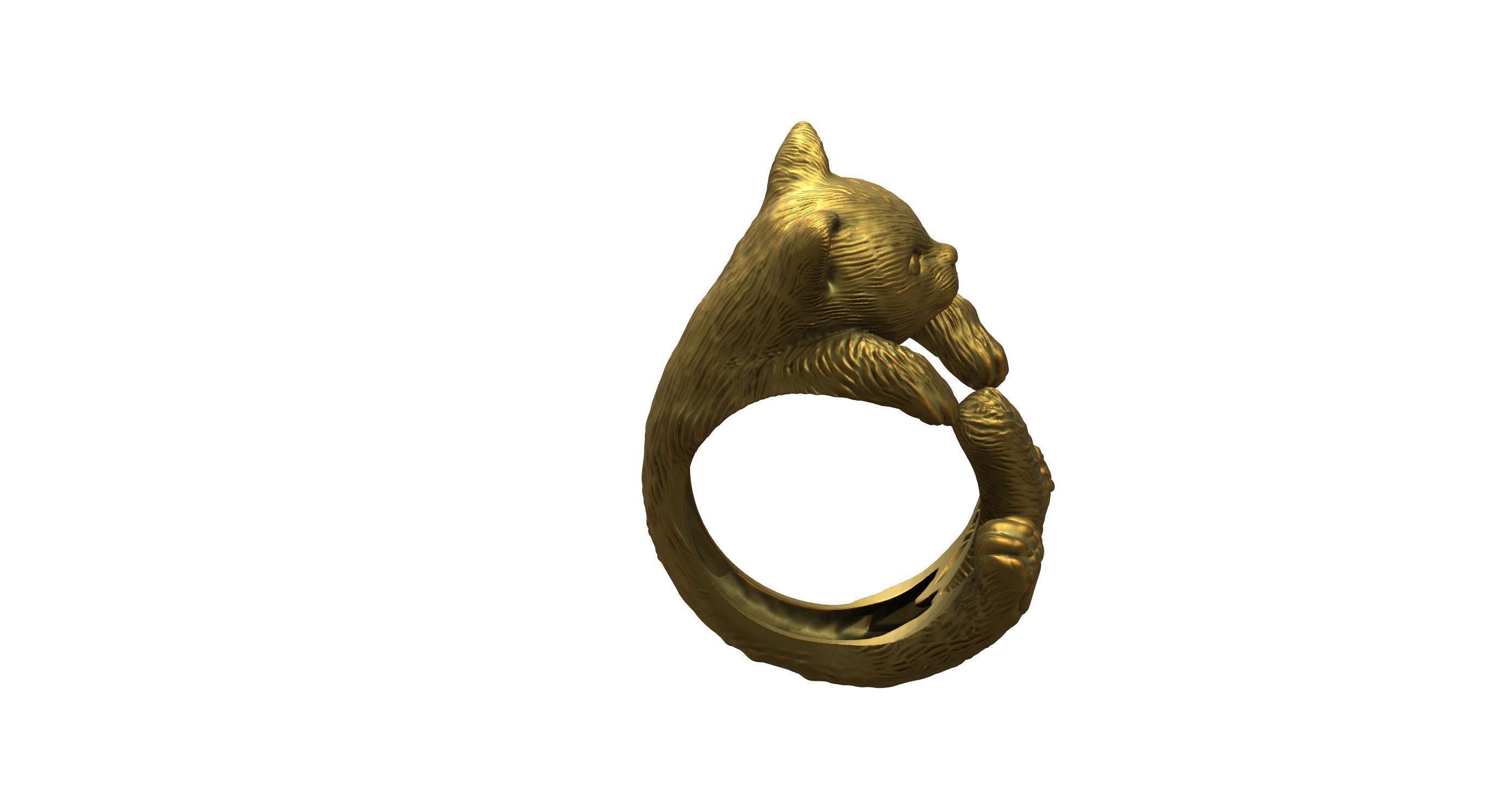 Cat Ring  9 Different ring sizes 3D print model_73